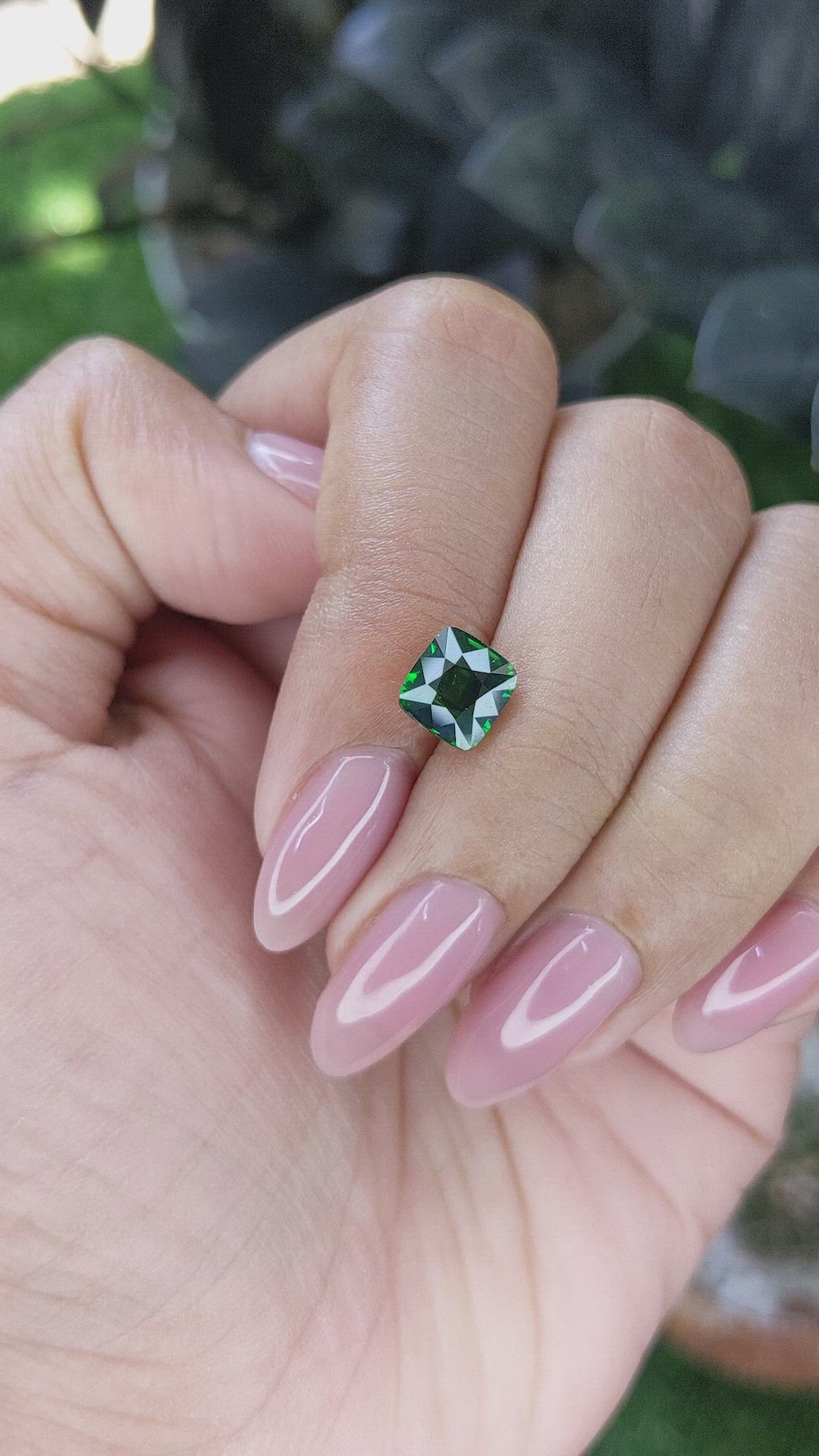 2.04 Ct. Tsavorite Garnet from Tanzania Size Video