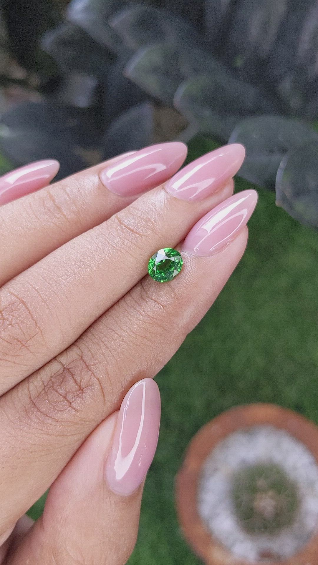 1.07 Ct. Tsavorite Garnet from Tanzania Size Video