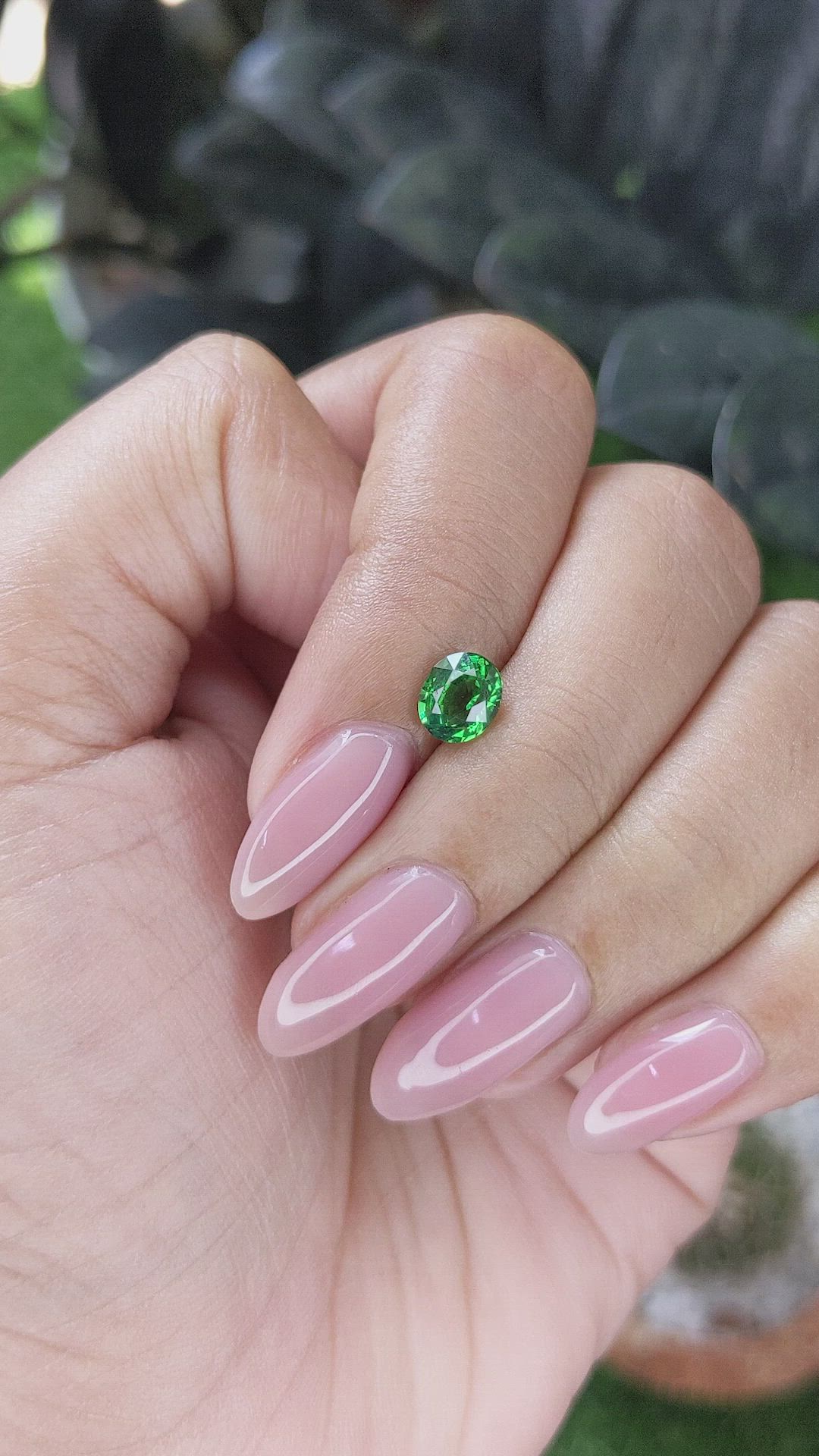 1.07 Ct. Tsavorite Garnet from Tanzania Size Video