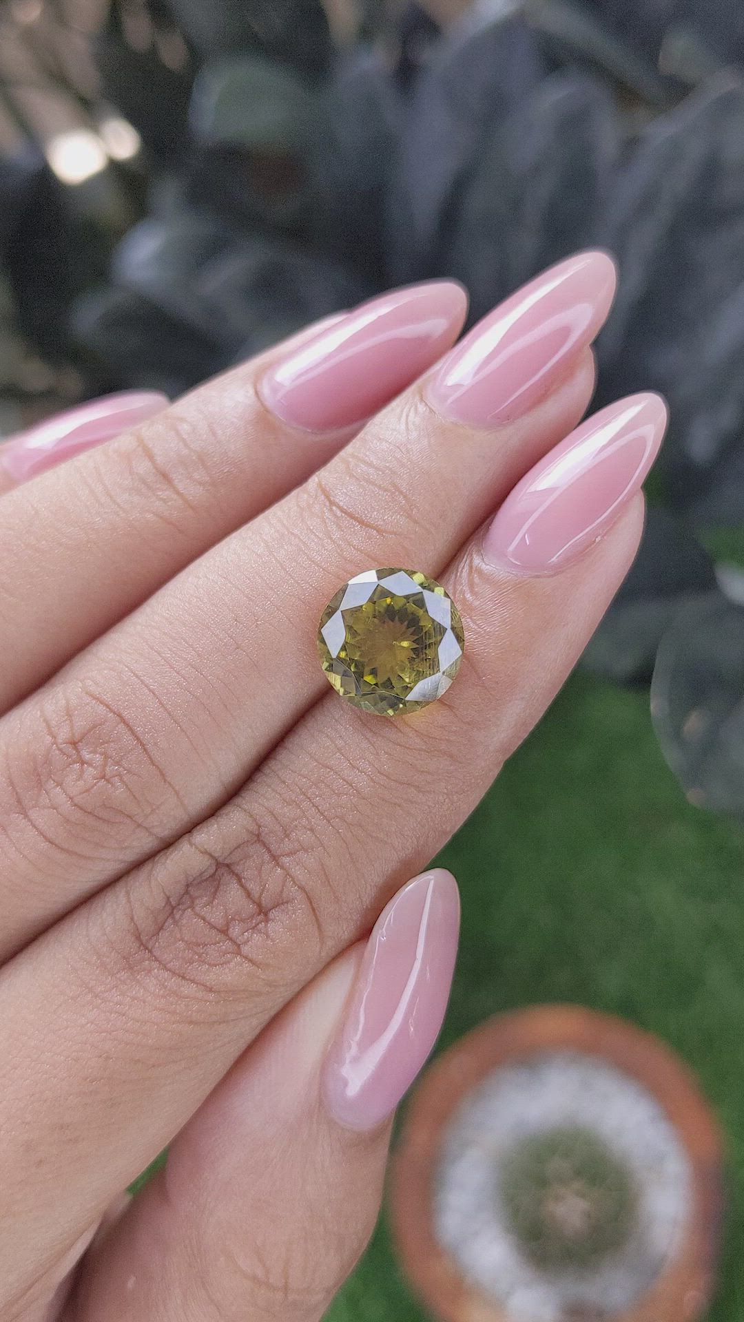 4.45 Ct. Yellowish Green Sinhalite from Ceylon (Sri Lanka) Size Video