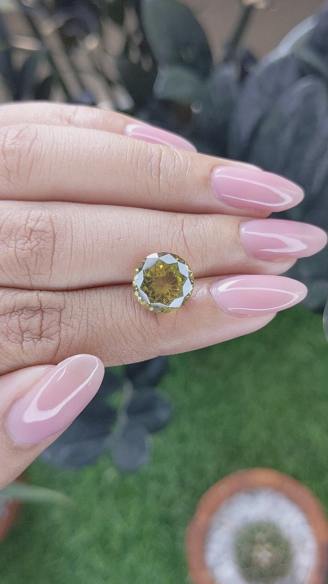 4.45 Ct. Yellowish Green Sinhalite from Ceylon (Sri Lanka) Size Video