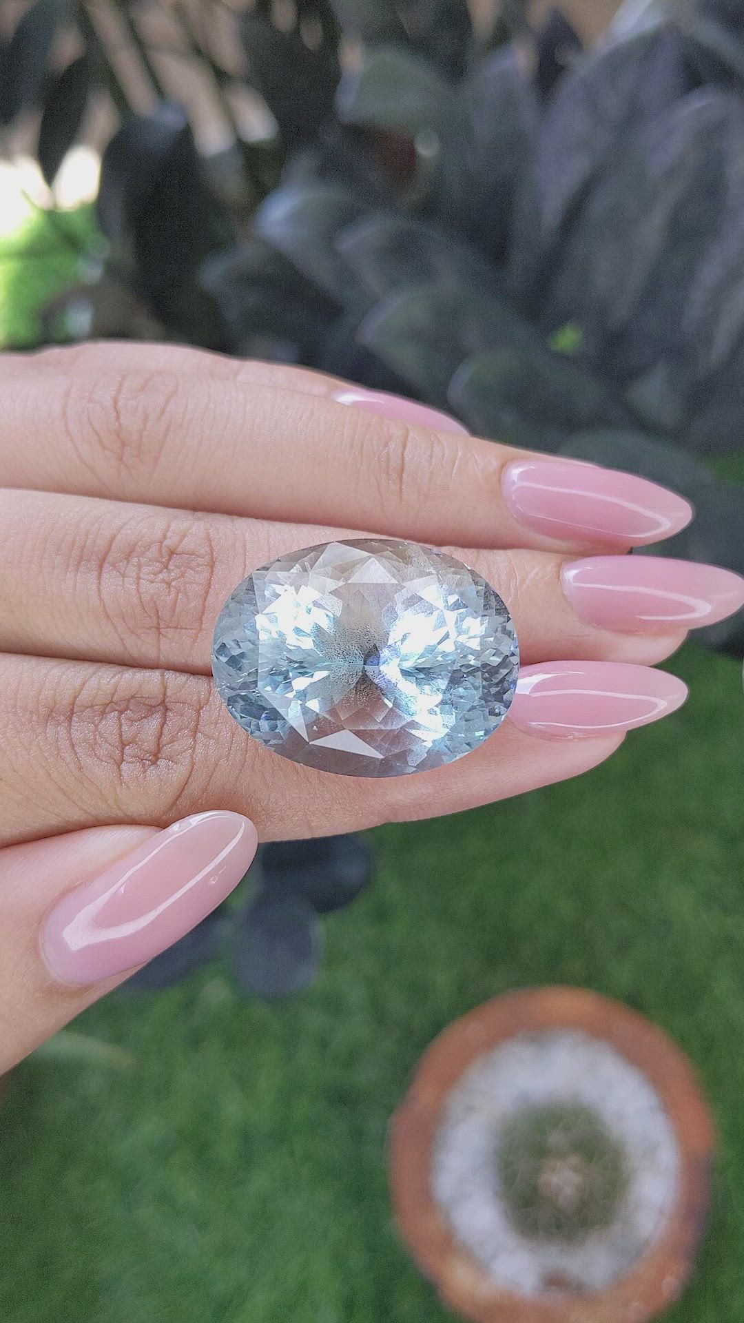 60.24 Ct. Sky Blue Topaz from Burma (Myanmar) Size Video