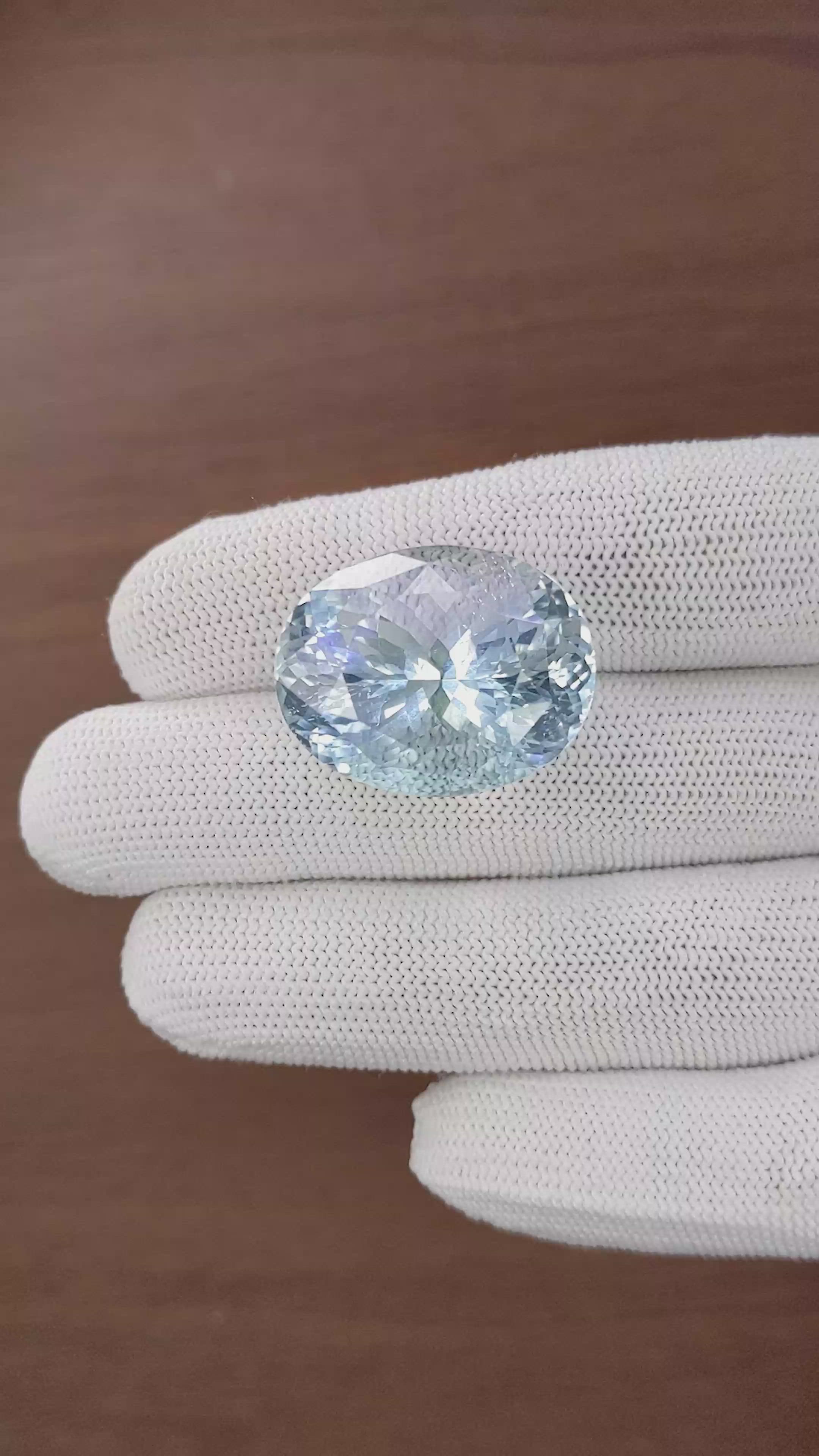 60.24 Ct. Sky Blue Topaz from Burma (Myanmar) Size Video