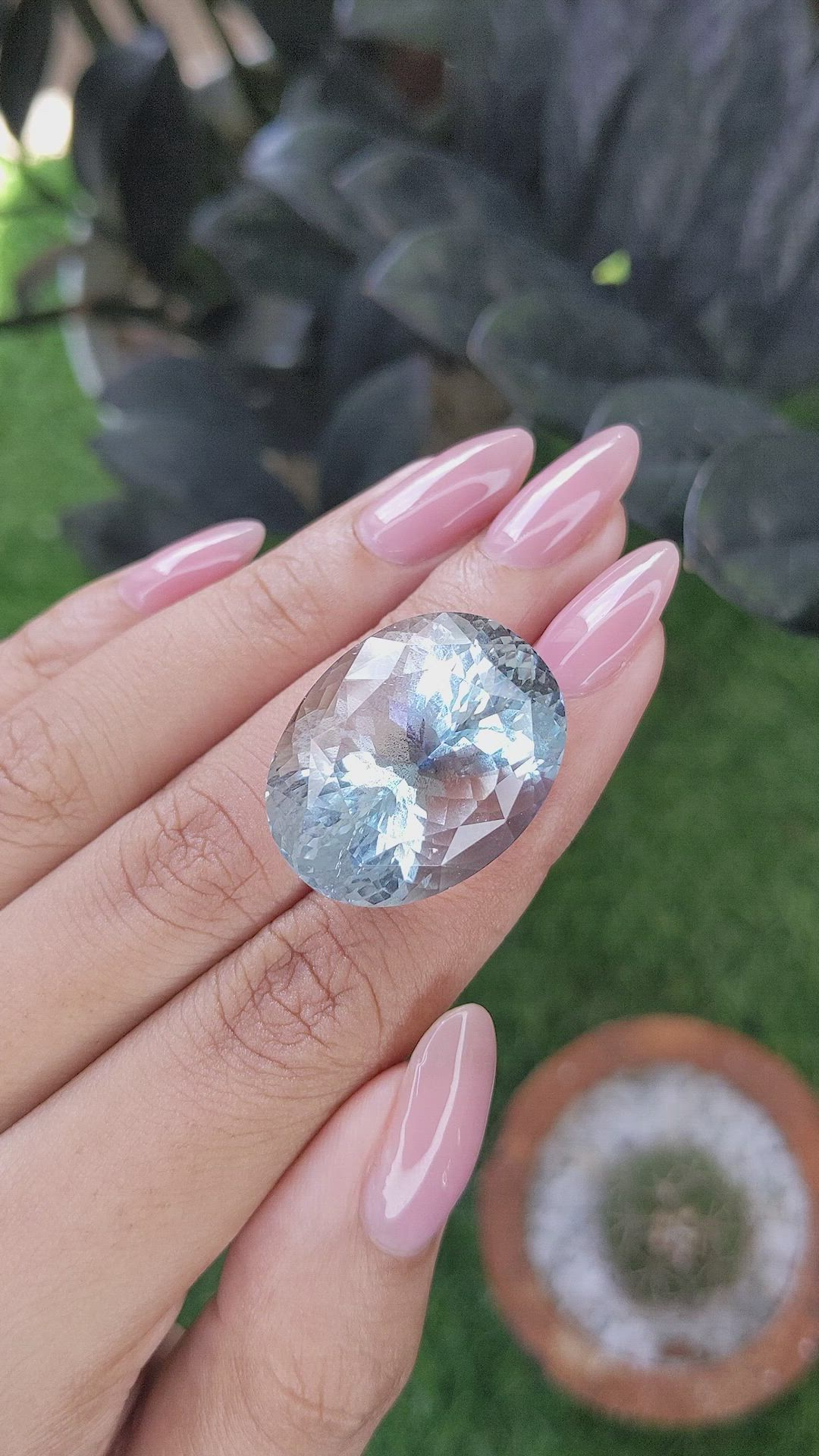 60.24 Ct. Sky Blue Topaz from Burma (Myanmar) Size Video