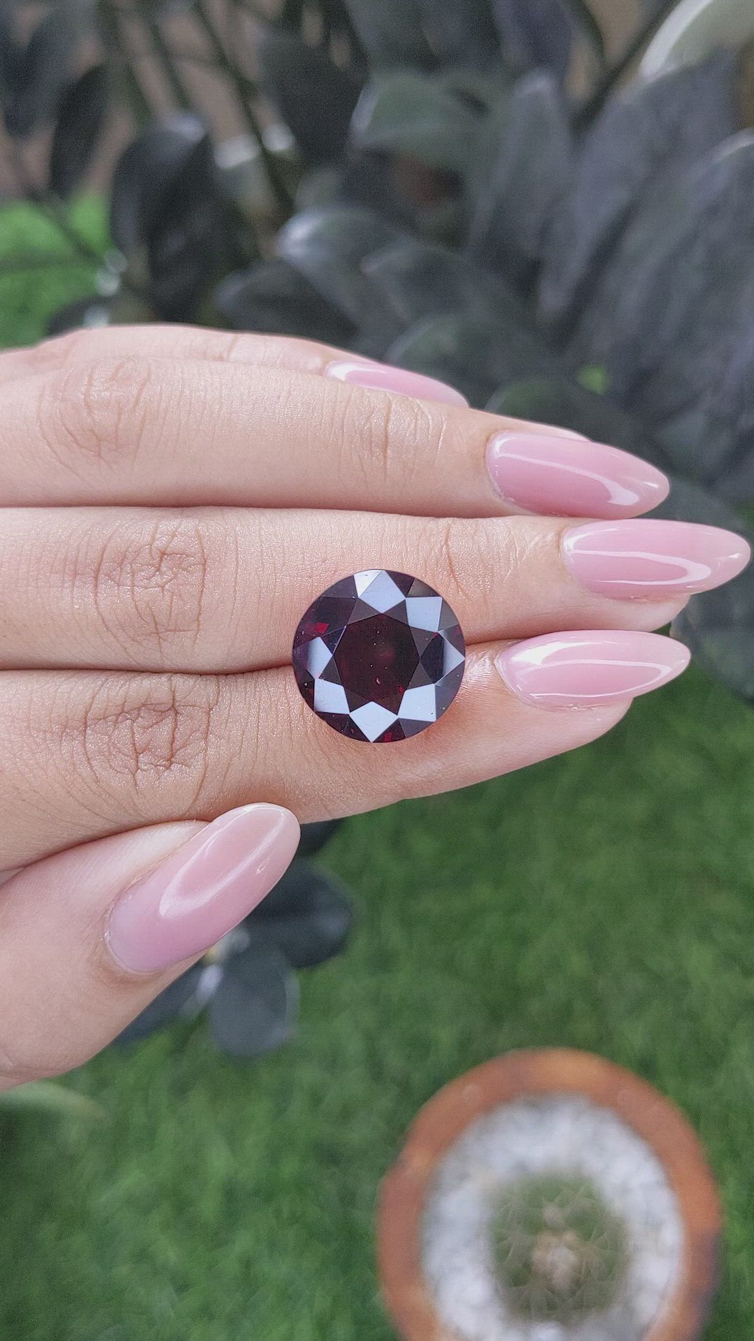 16.79 Ct. Red Garnet from Ceylon (Sri Lanka) Size Video