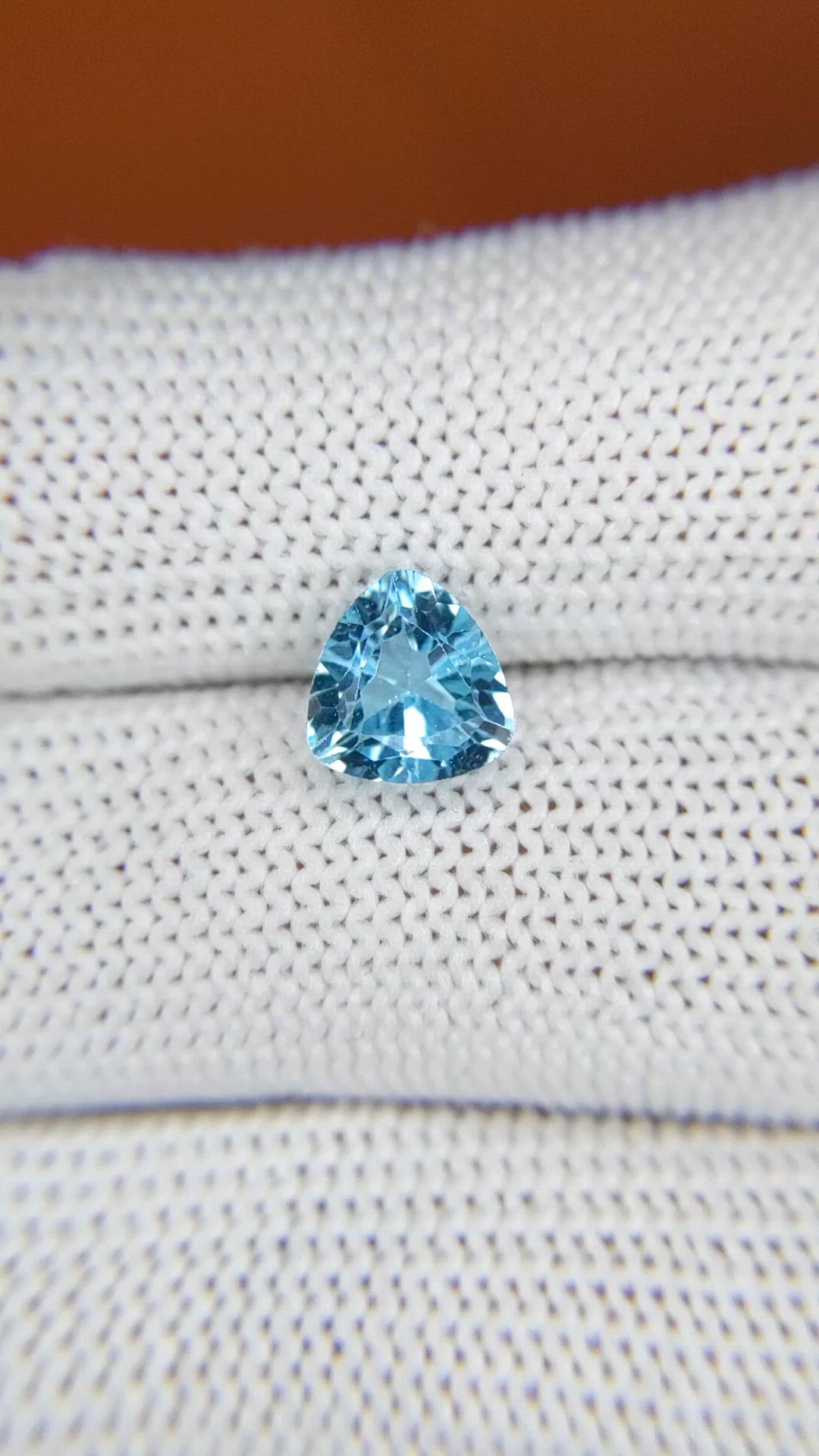 2.08 Ct. Sky Blue Topaz from Brazil Size Video