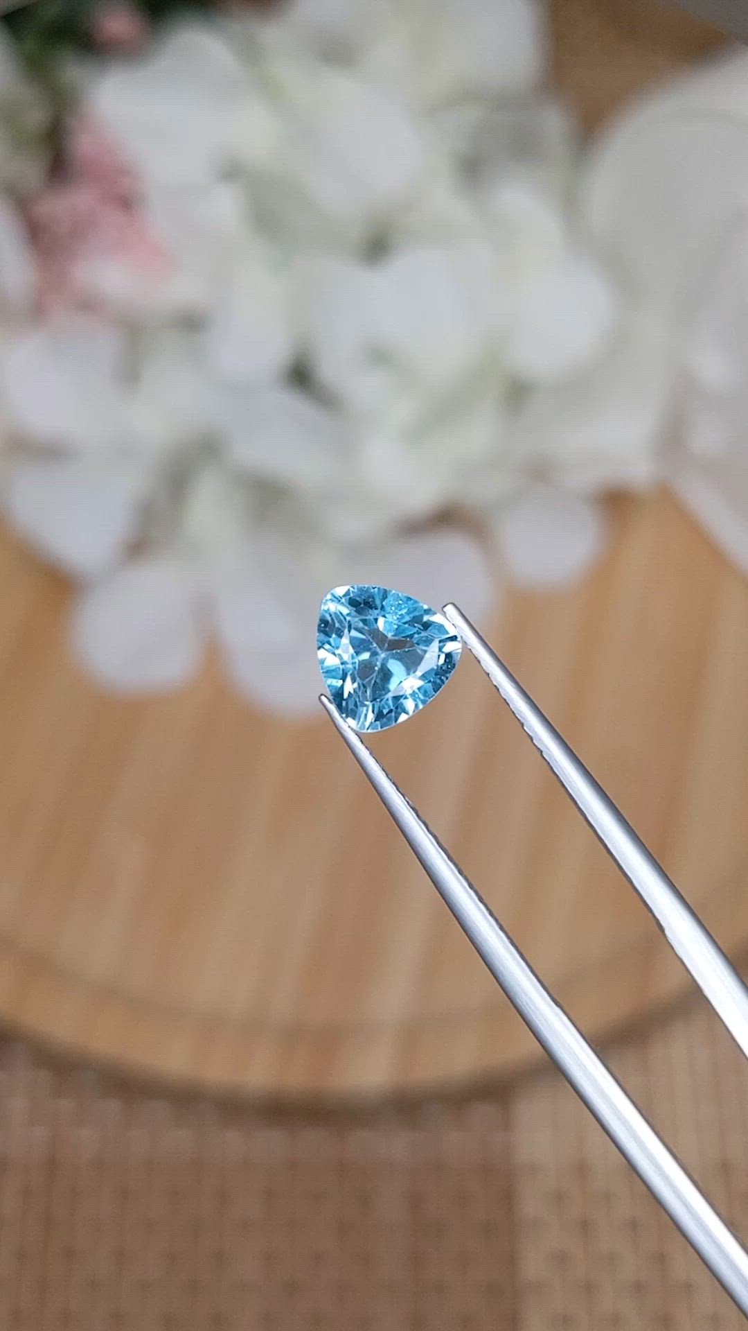 2.08 Ct. Sky Blue Topaz from Brazil Size Video