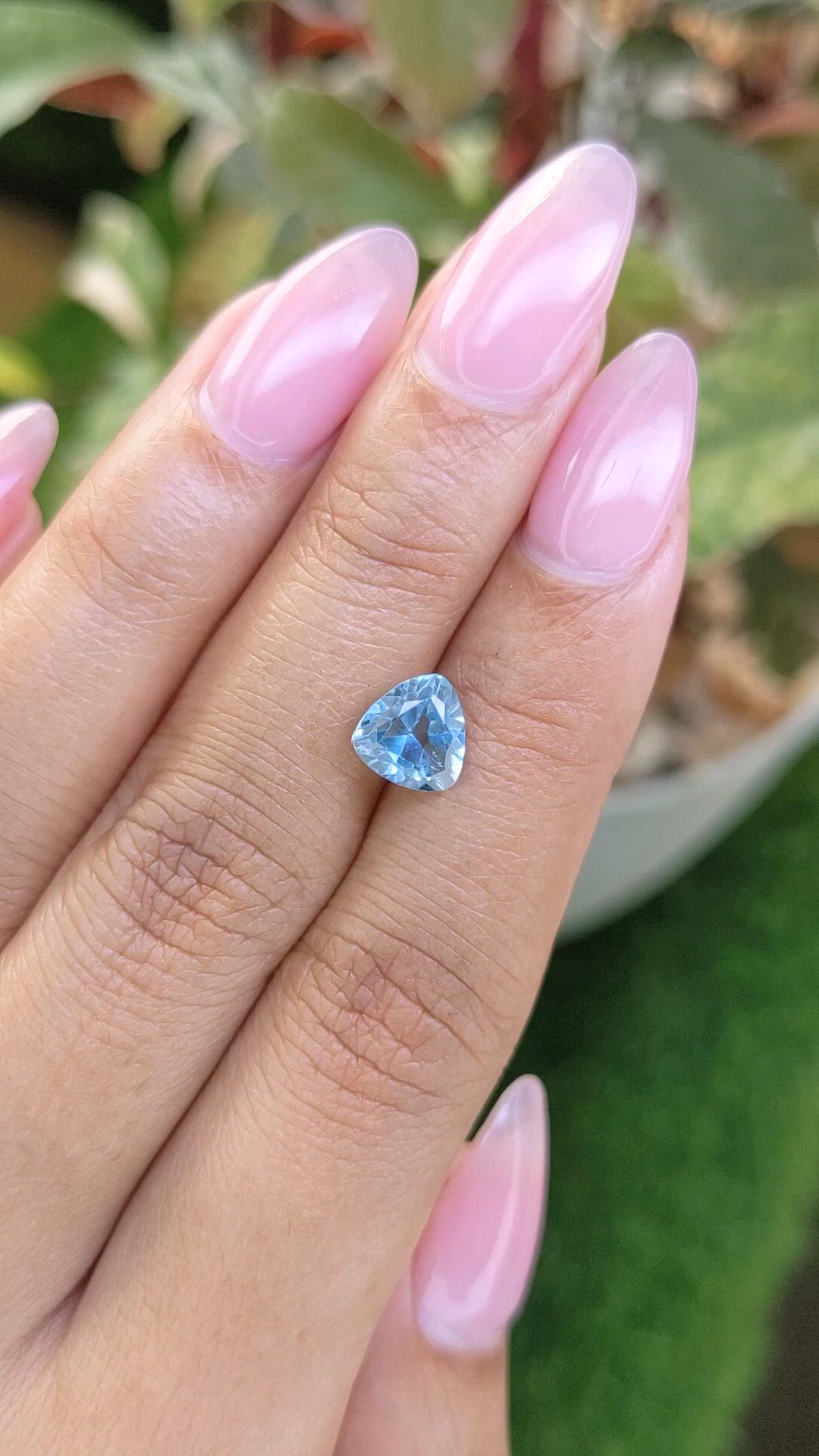 2.08 Ct. Sky Blue Topaz from Brazil Size Video