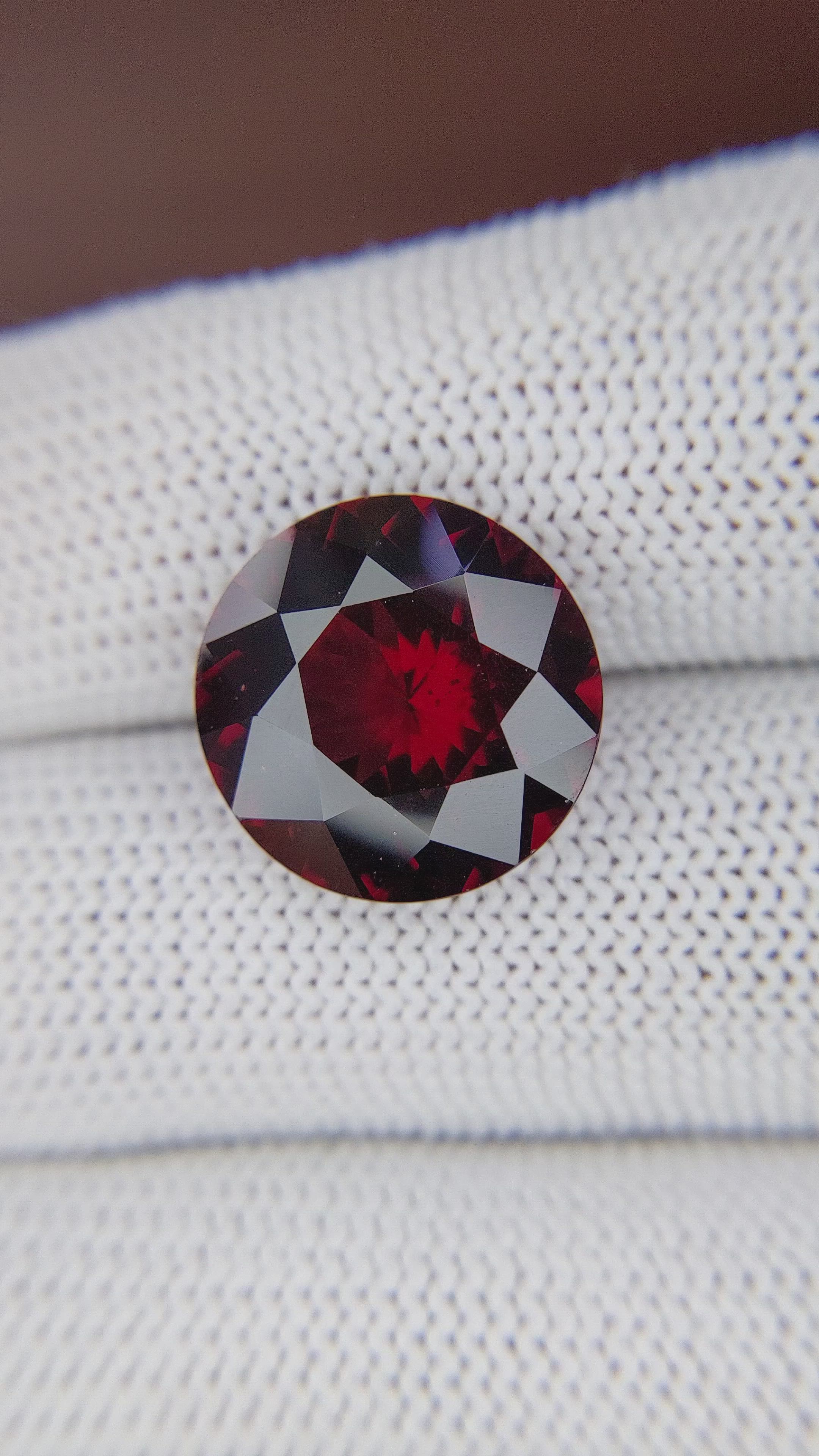 11.48 Ct. Red Garnet from Ceylon (Sri Lanka) Size Video
