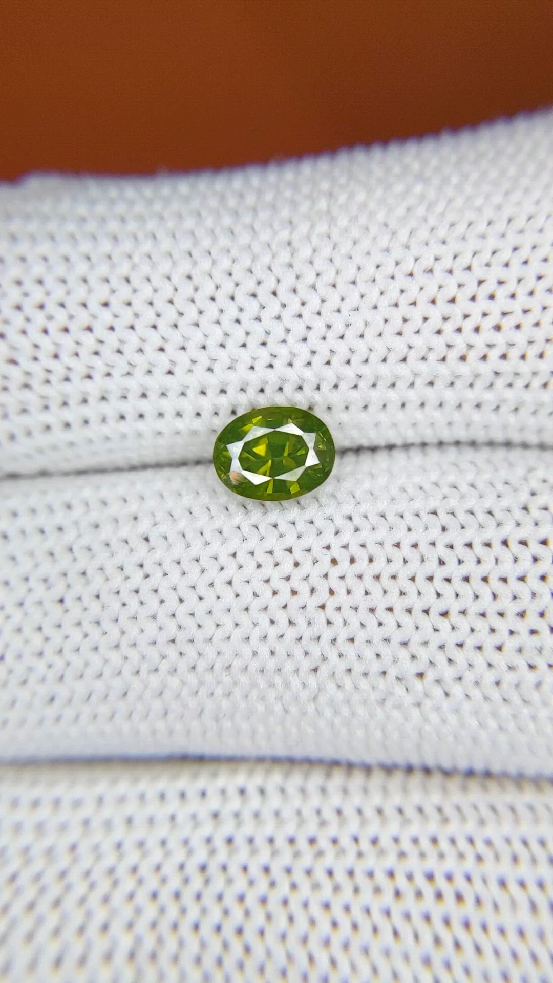 1.16 Ct. Yellowish Green Zircon from Ceylon (Sri Lanka) Size Video