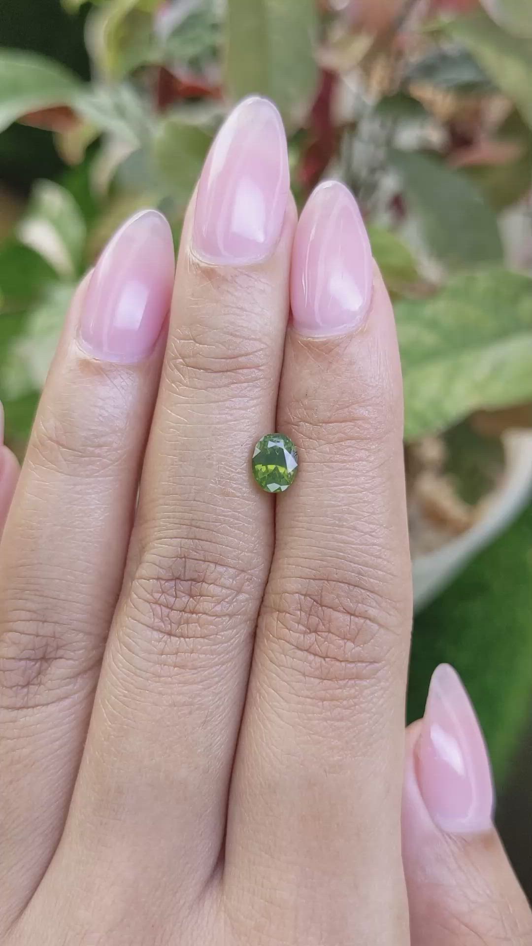1.16 Ct. Yellowish Green Zircon from Ceylon (Sri Lanka) Size Video