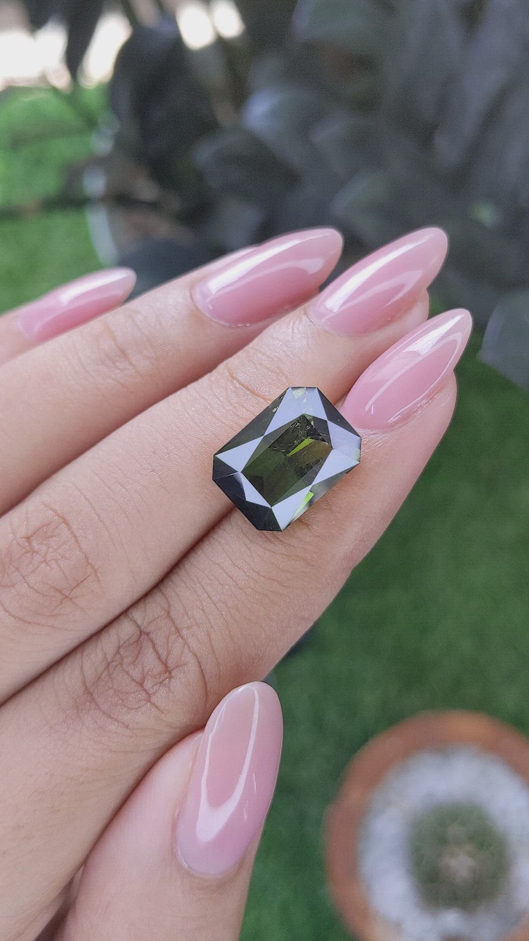 7.70 Ct. Green Tourmaline from Ceylon (Sri Lanka) Size Video