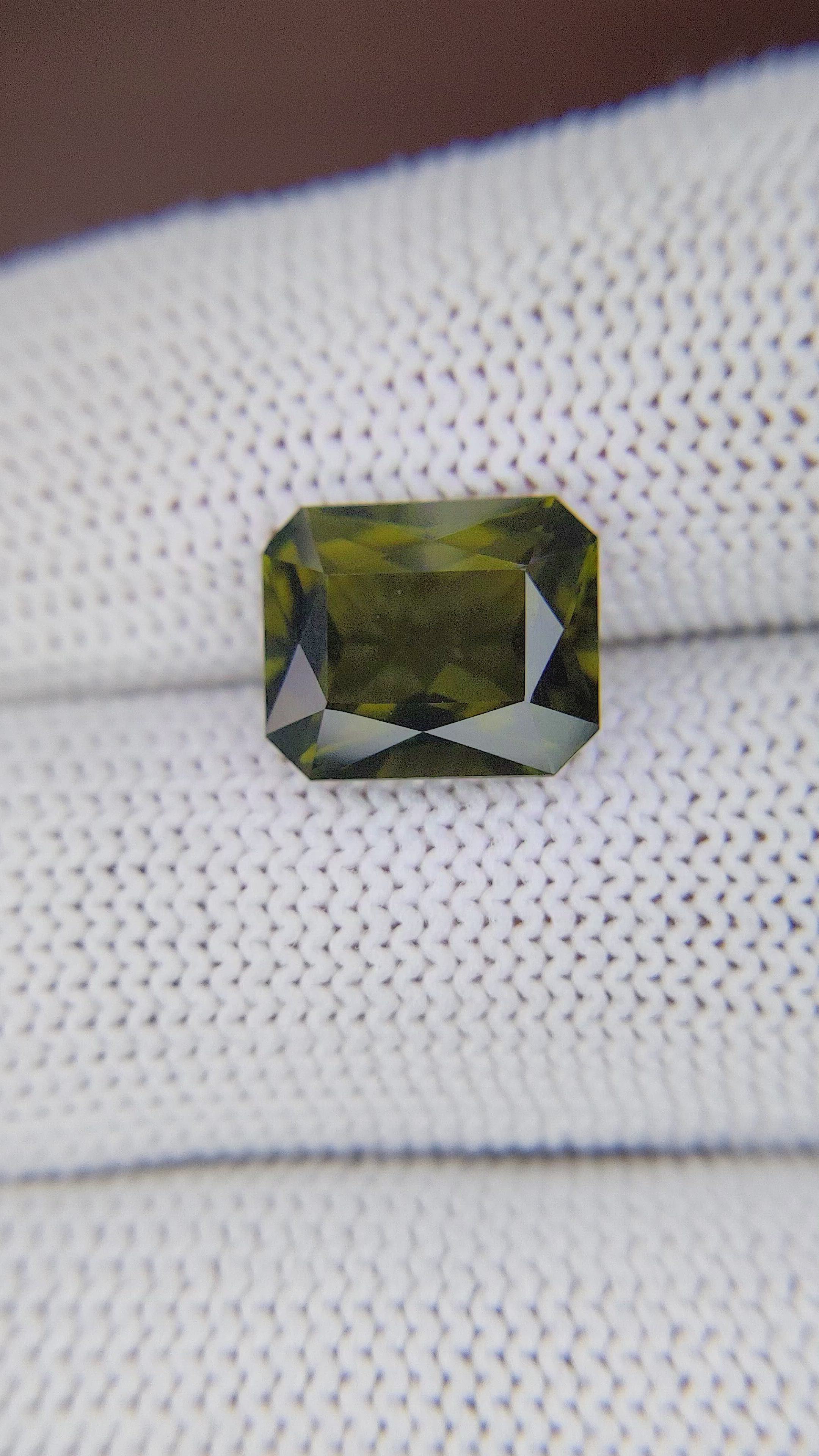 4.05 Ct. Yellowish Green Tourmaline from Ceylon (Sri Lanka) Size Video