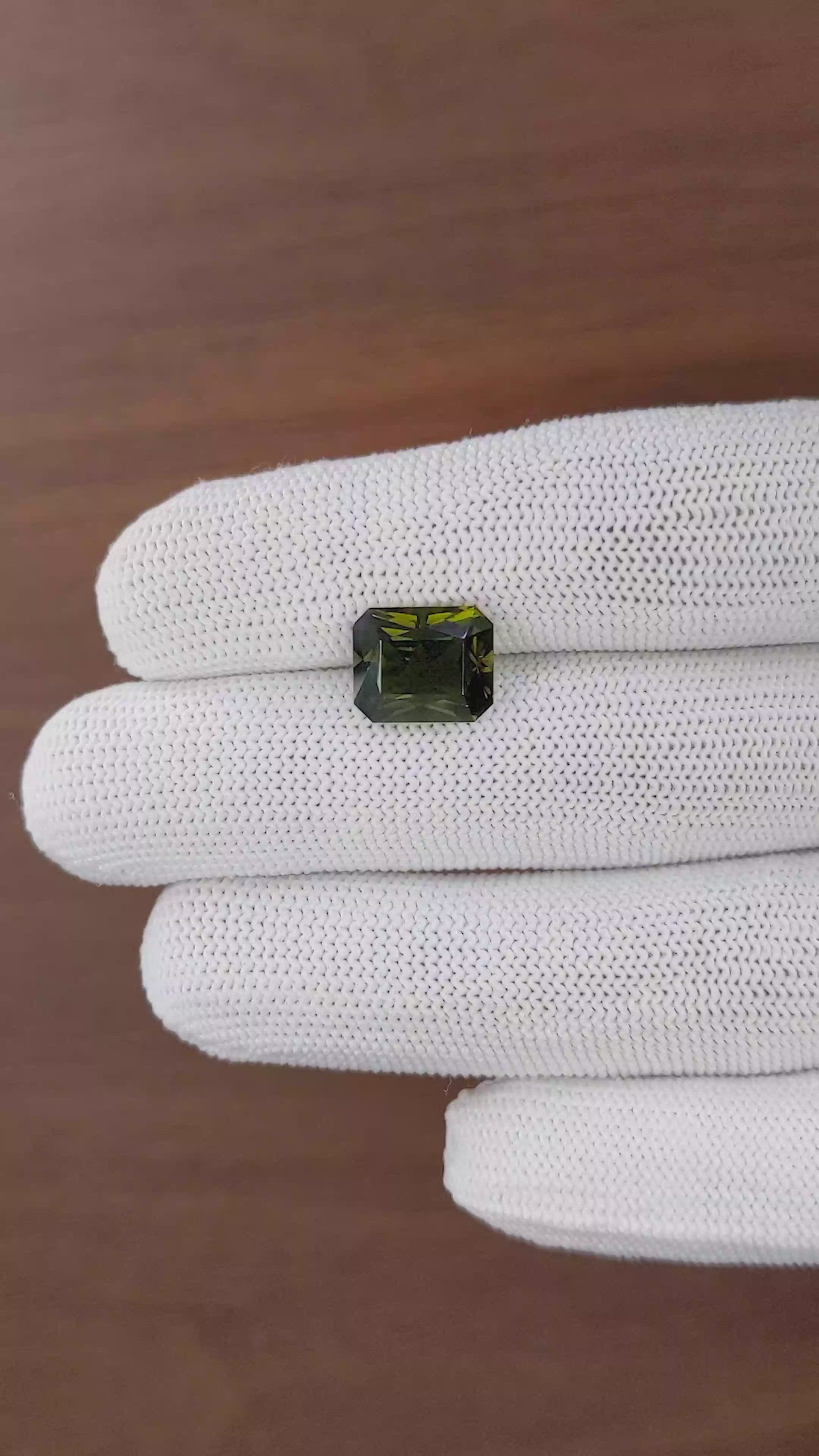 4.05 Ct. Yellowish Green Tourmaline from Ceylon (Sri Lanka) Size Video