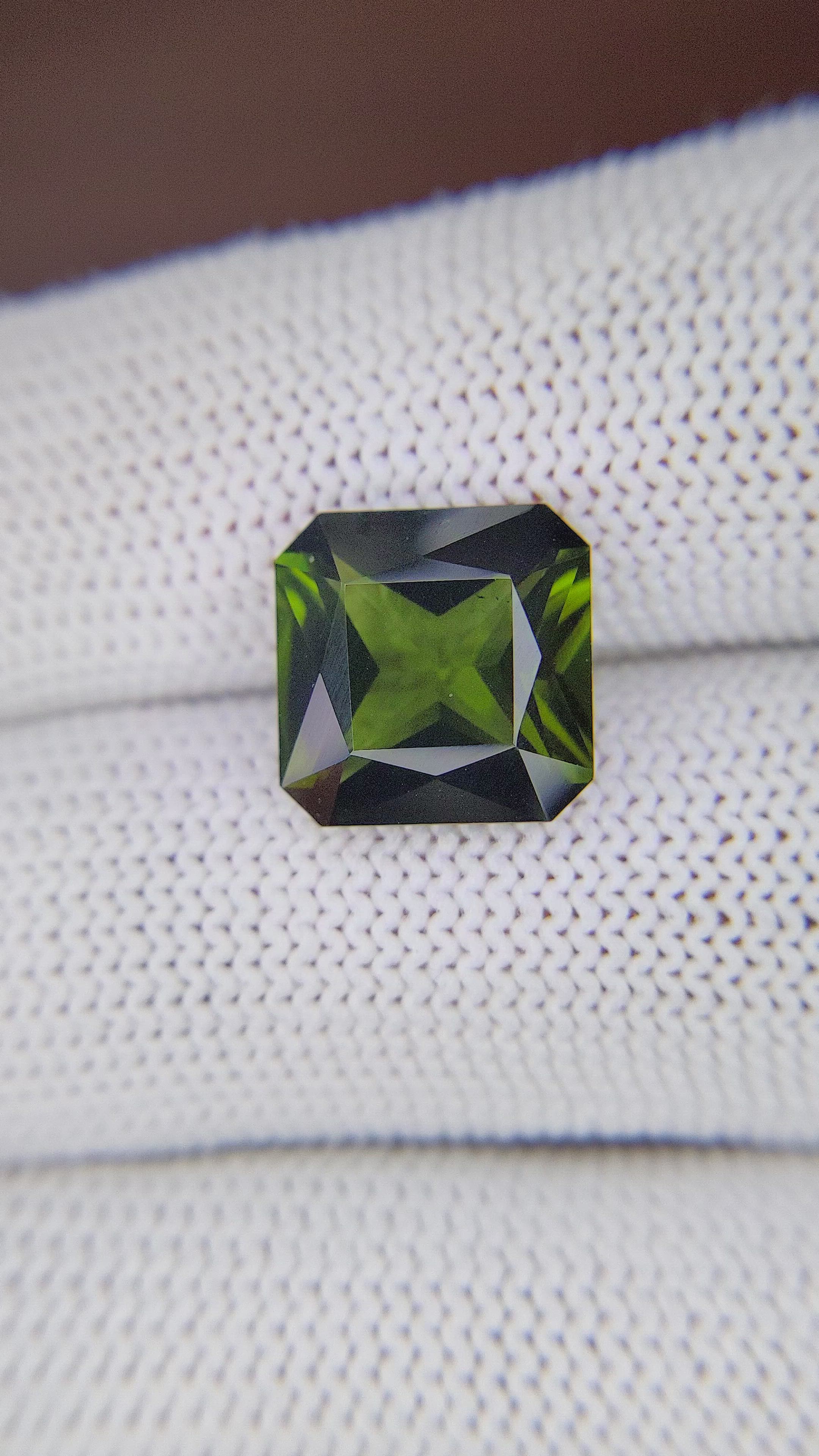 5.27 Ct. Green Tourmaline from Ceylon (Sri Lanka) Size Video