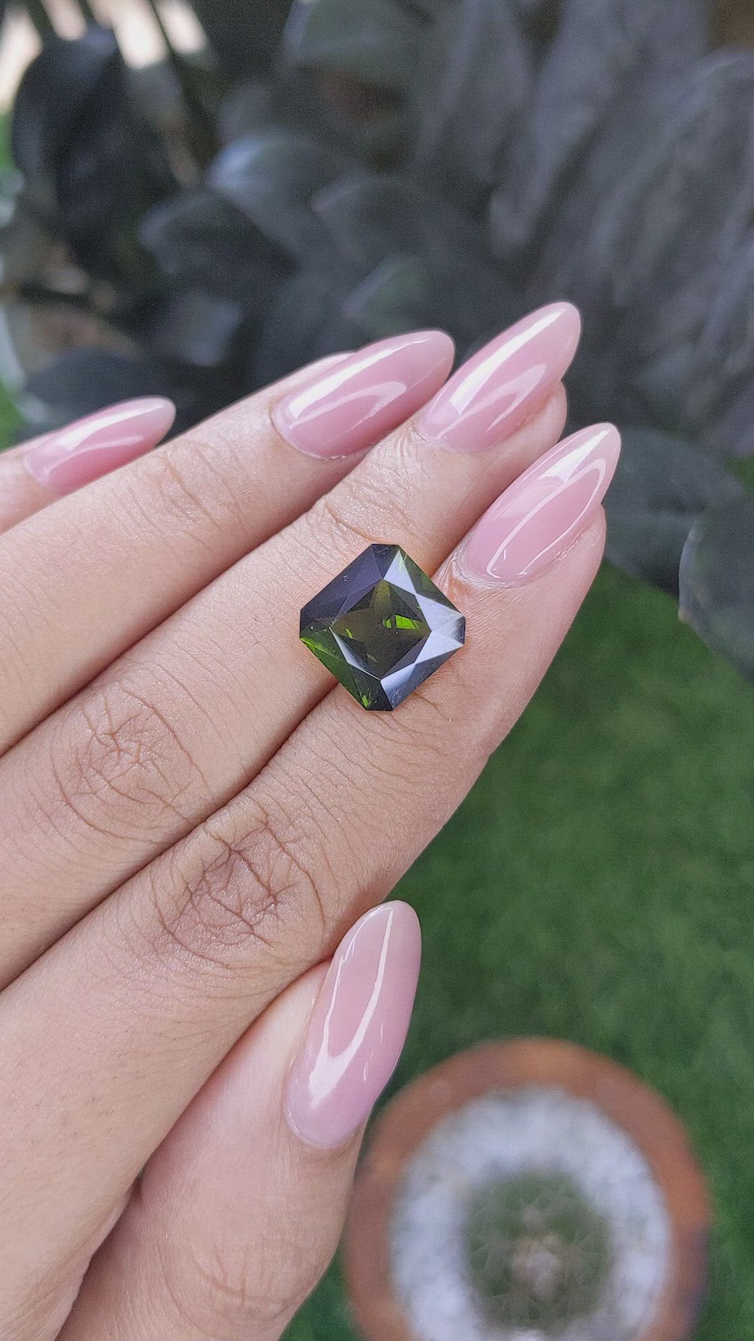 5.27 Ct. Green Tourmaline from Ceylon (Sri Lanka) Size Video