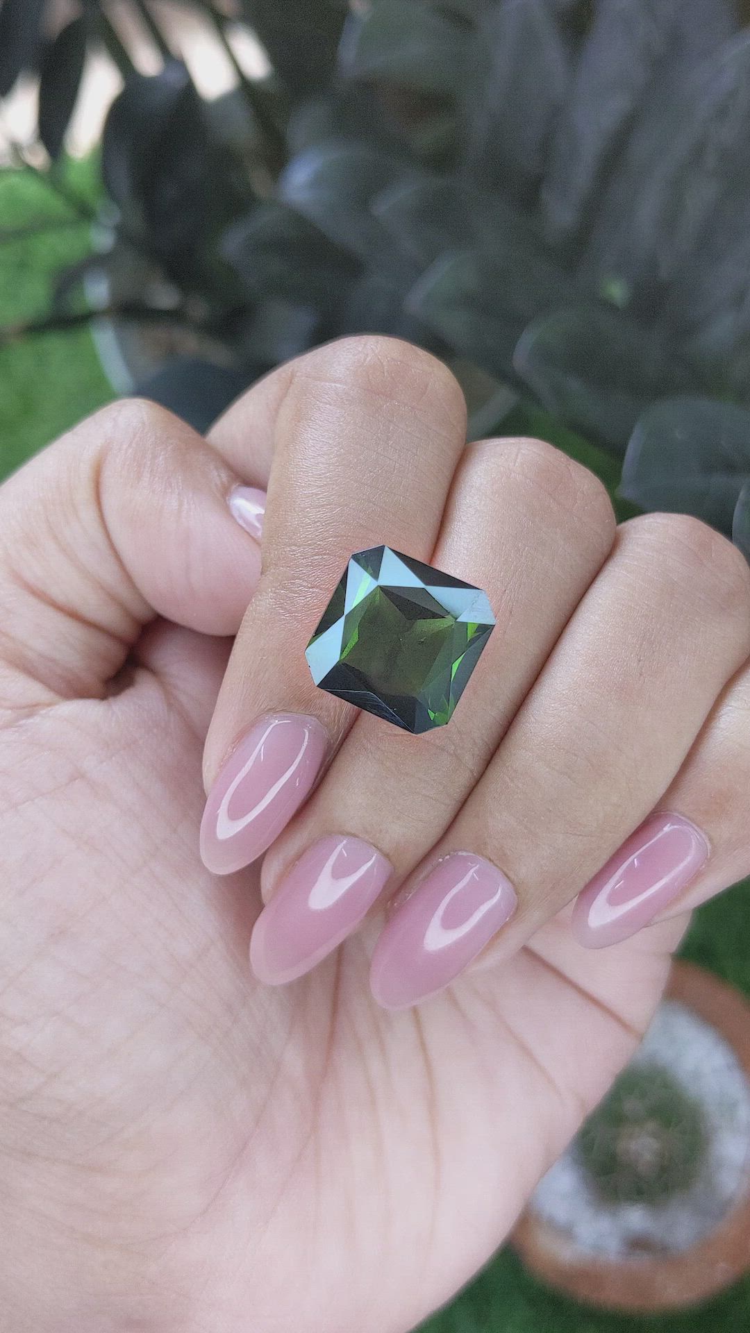 10.03 Ct. Green Tourmaline from Ceylon (Sri Lanka) Size Video