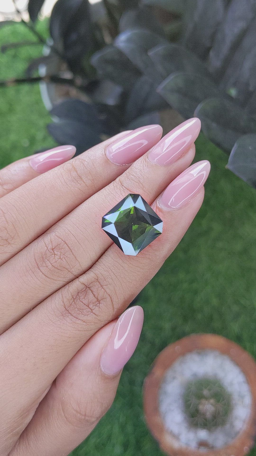10.03 Ct. Green Tourmaline from Ceylon (Sri Lanka) Size Video