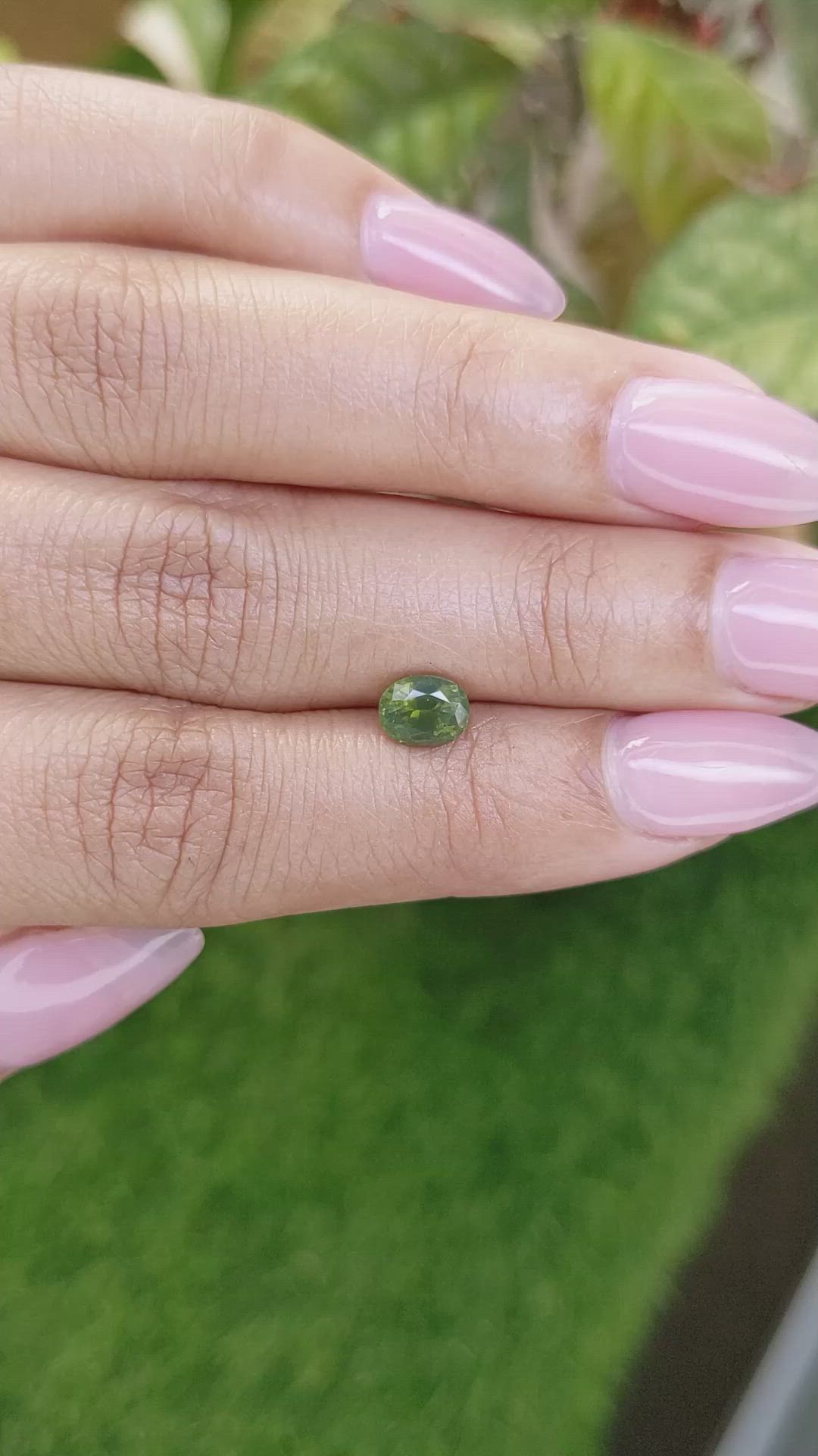 1.17 Ct. Yellowish Green Zircon from Ceylon (Sri Lanka) Size Video