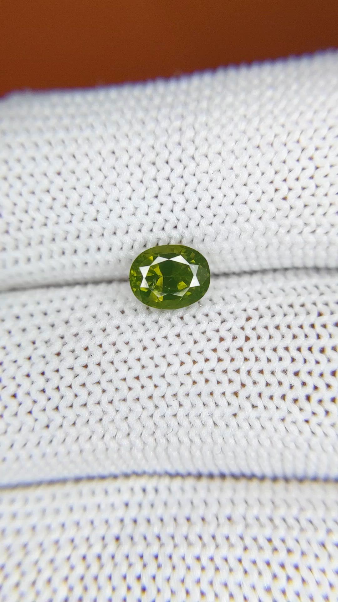 1.17 Ct. Yellowish Green Zircon from Ceylon (Sri Lanka) Size Video