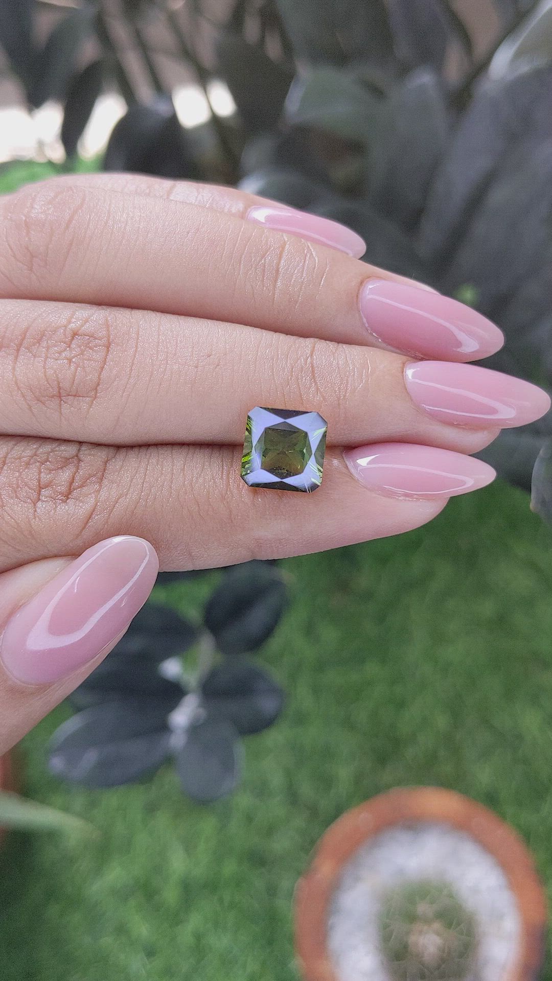 2.92 Ct. Yellowish Green Tourmaline from Ceylon (Sri Lanka) Size Video