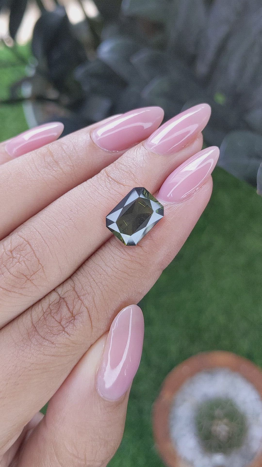 4.00 Ct. Green Tourmaline from Ceylon (Sri Lanka) Size Video