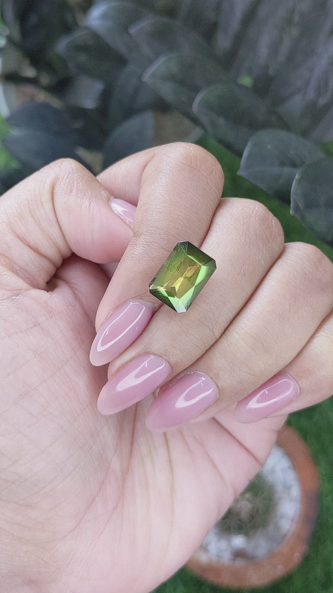 5.38 Ct. Yellowish Green Tourmaline from Ceylon (Sri Lanka) Size Video