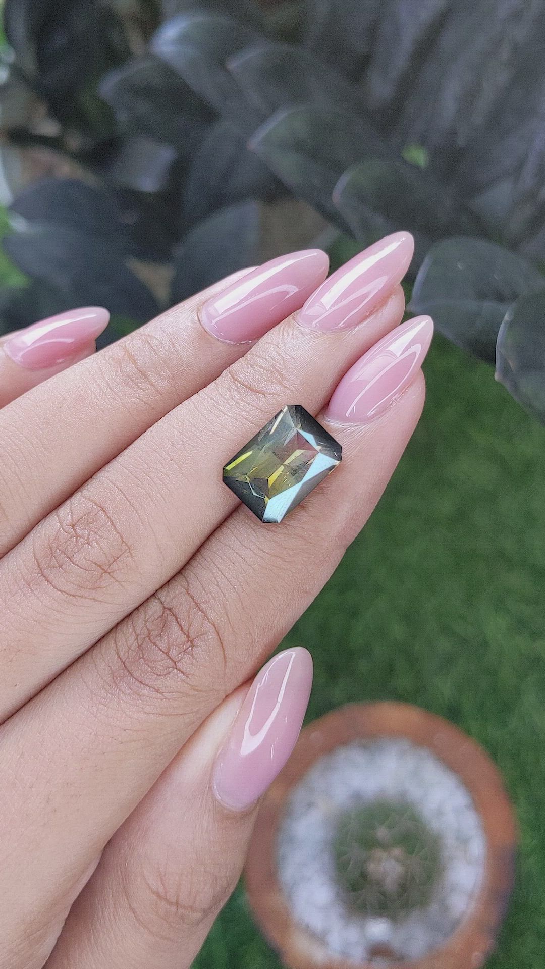 5.38 Ct. Yellowish Green Tourmaline from Ceylon (Sri Lanka) Size Video