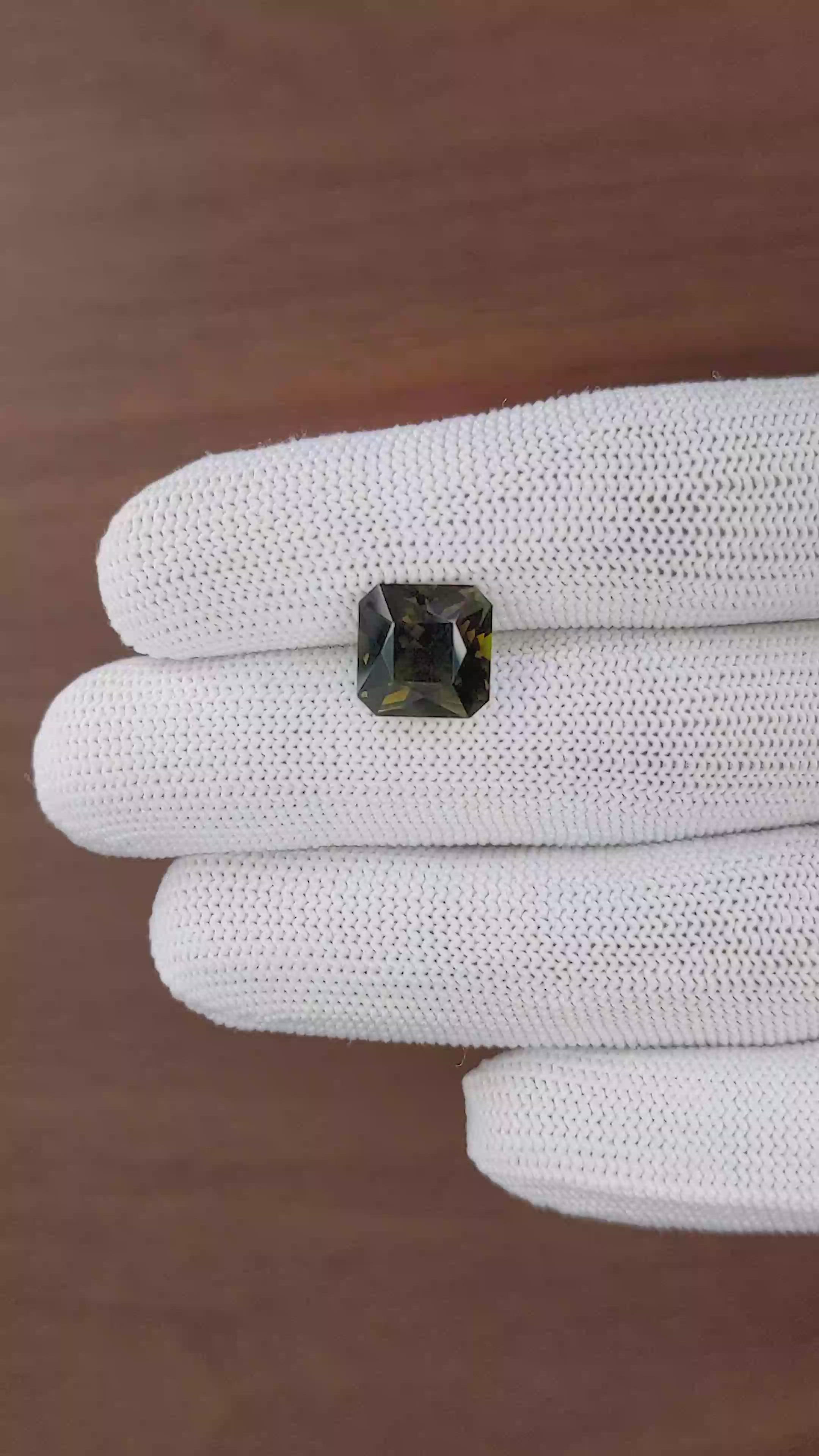 4.76 Ct. Yellowish Green Tourmaline from Ceylon (Sri Lanka) Size Video