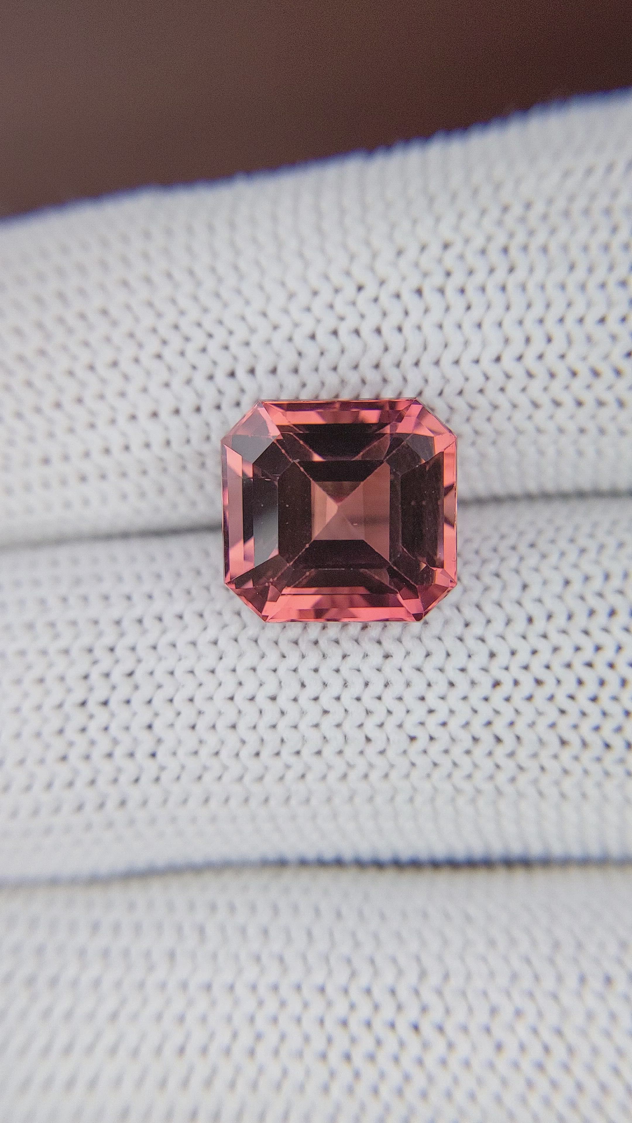 6.63 Ct. Brownish Pink Tourmaline from Republic of Congo Size Video