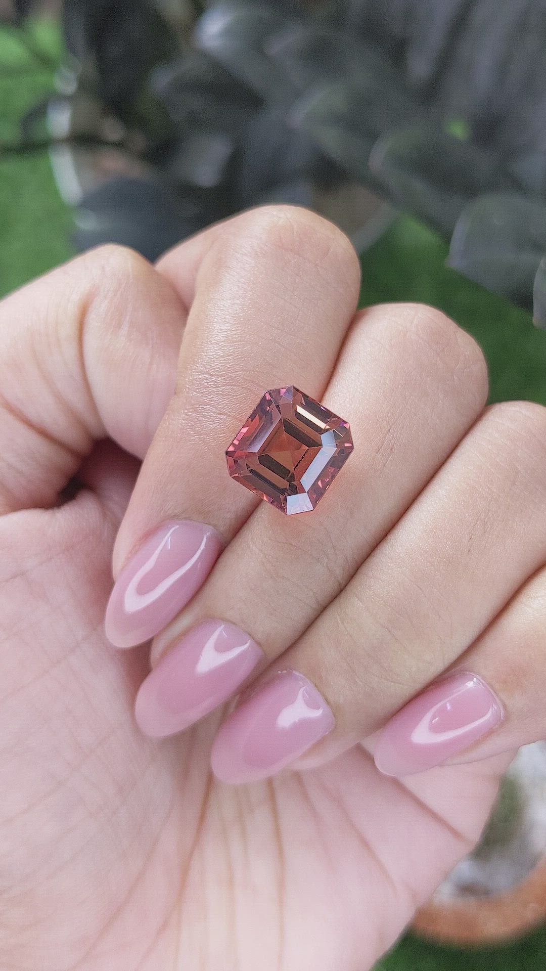 6.63 Ct. Brownish Pink Tourmaline from Republic of Congo Size Video