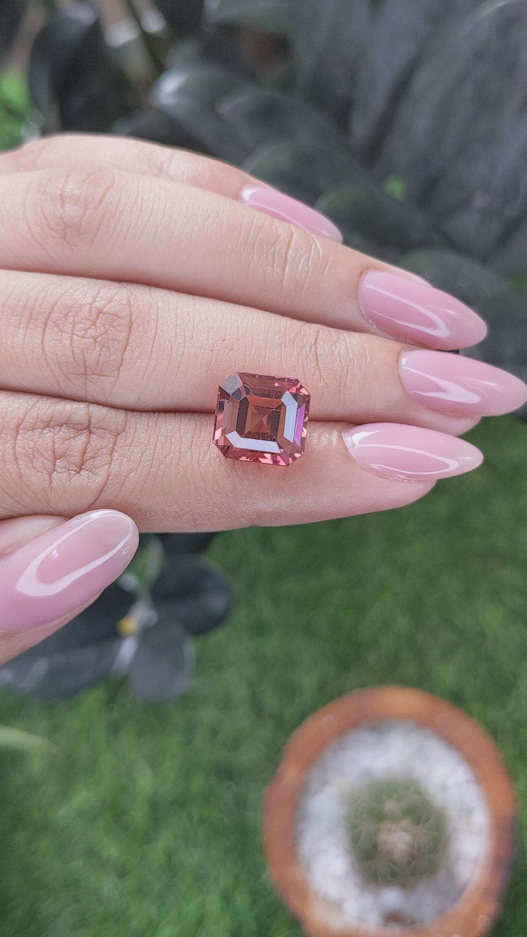 6.63 Ct. Brownish Pink Tourmaline from Republic of Congo Size Video