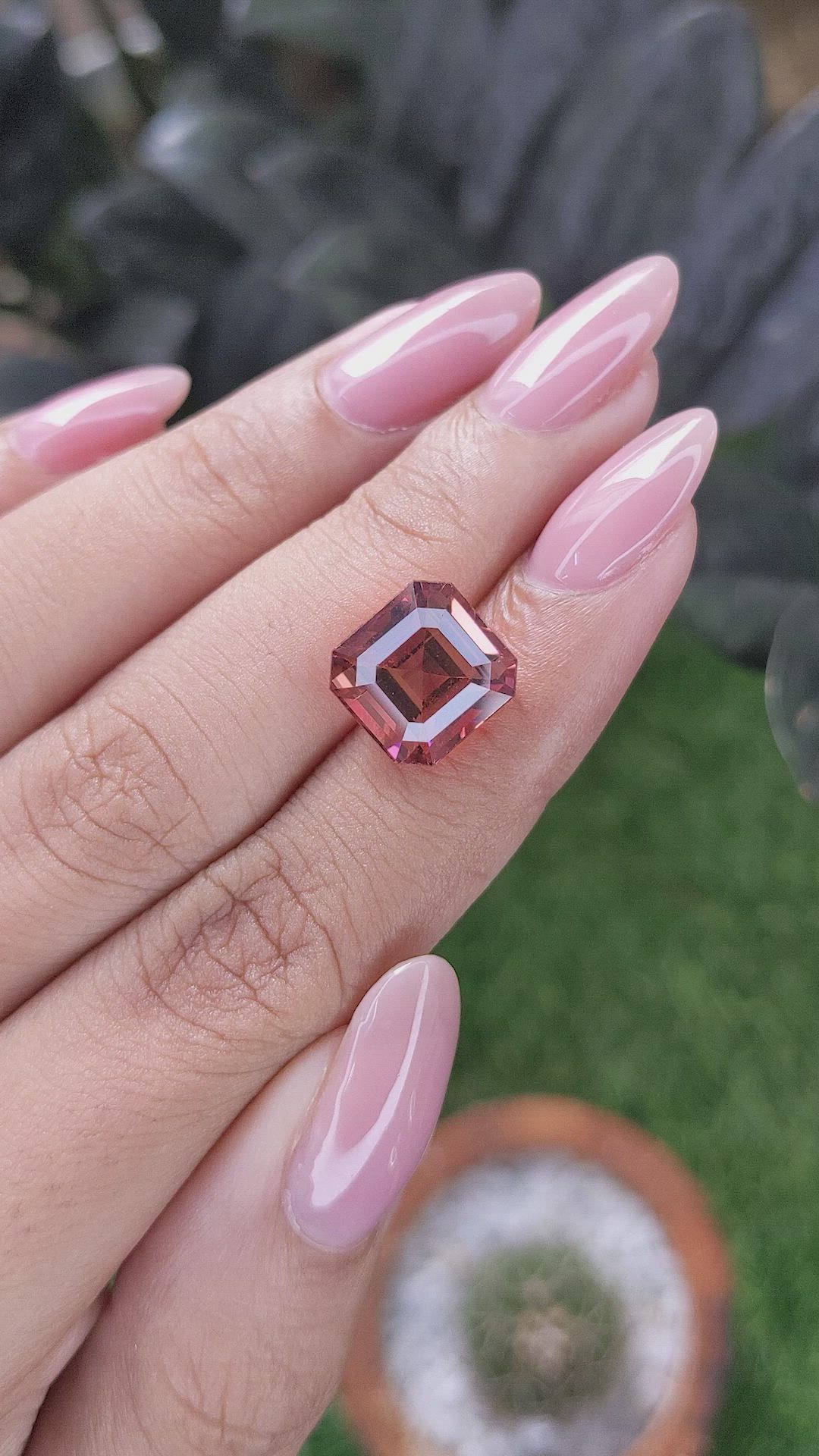 6.63 Ct. Brownish Pink Tourmaline from Republic of Congo Size Video