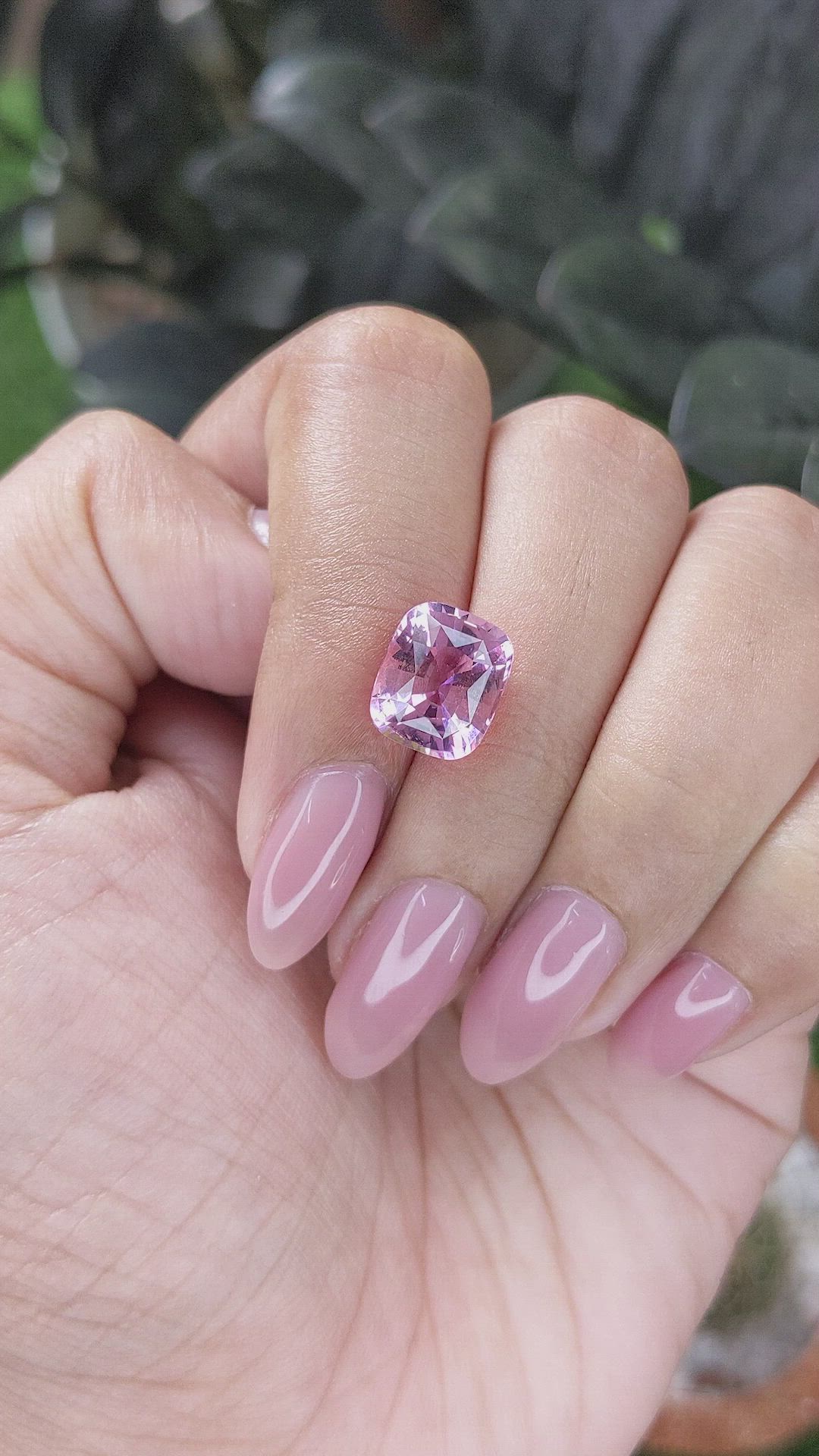 4.01 Ct. Purplish Pink Tourmaline from Republic of Congo Size Video