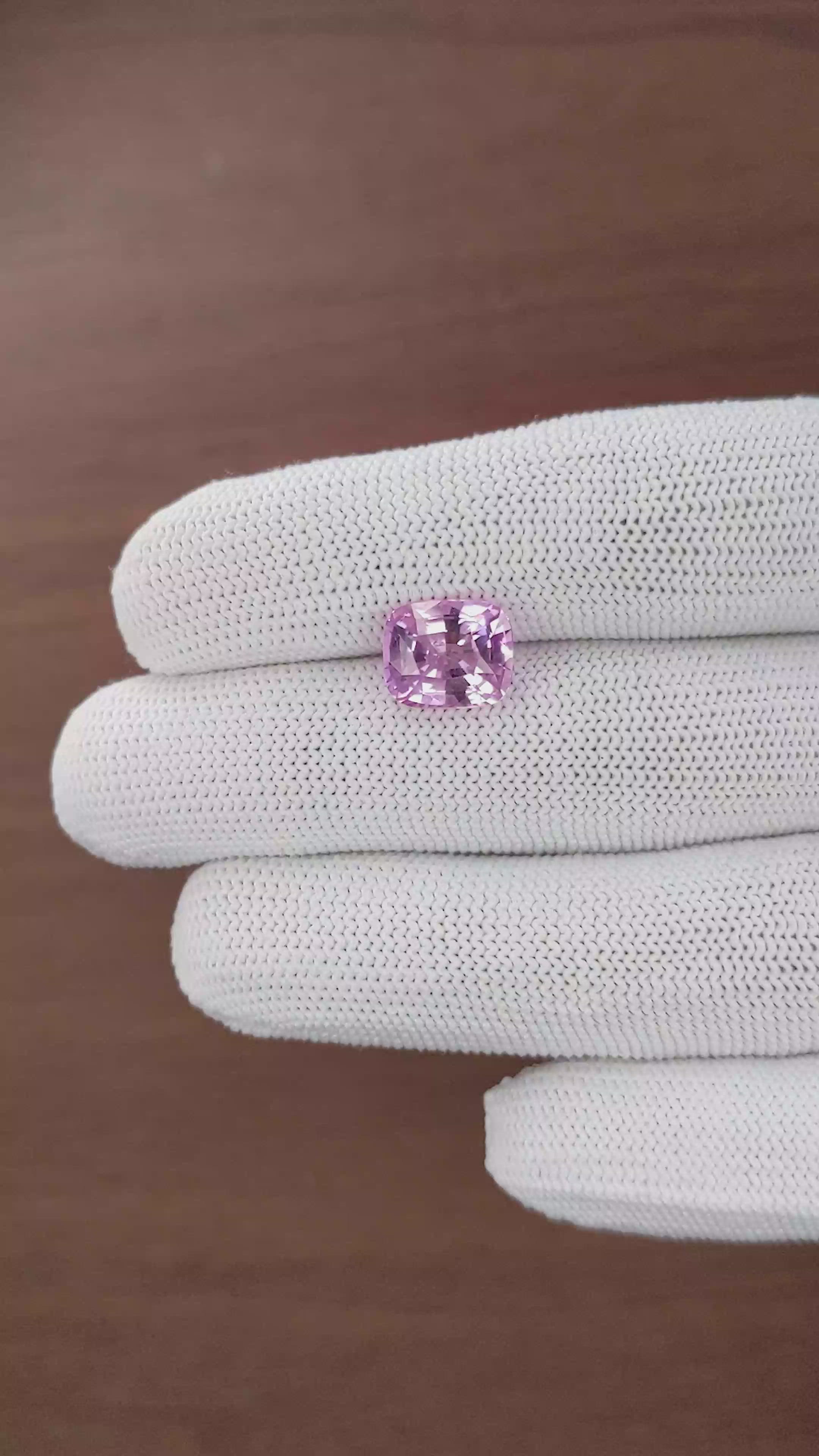 4.01 Ct. Purplish Pink Tourmaline from Republic of Congo Size Video