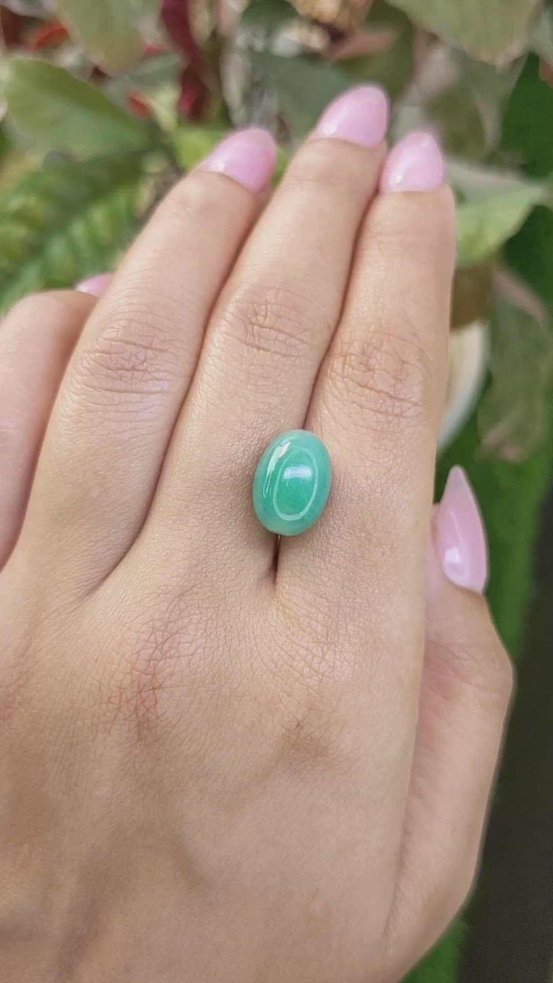 9.33 Ct. Greenish Blue Jade from Burma (Myanmar) Size Video