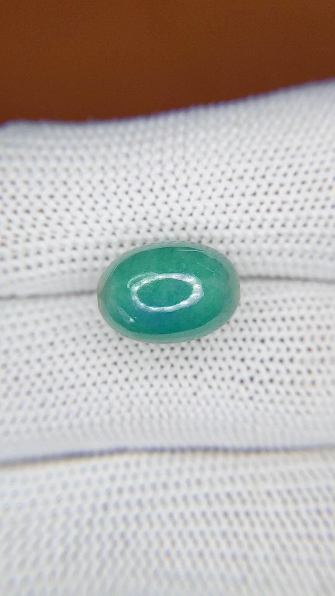 9.33 Ct. Greenish Blue Jade from Burma (Myanmar) Size Video