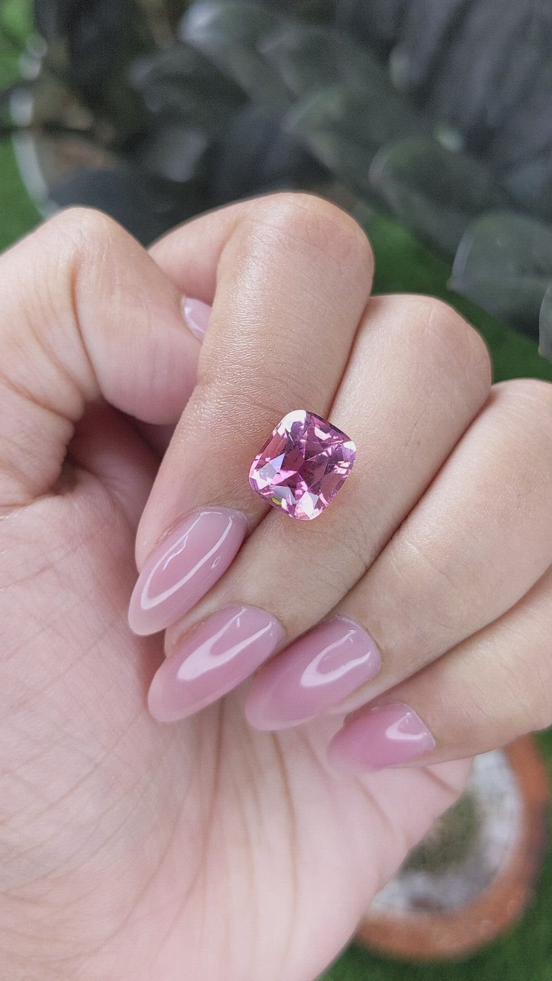 3.99 Ct. Purplish Pink Tourmaline from Republic of Congo Size Video