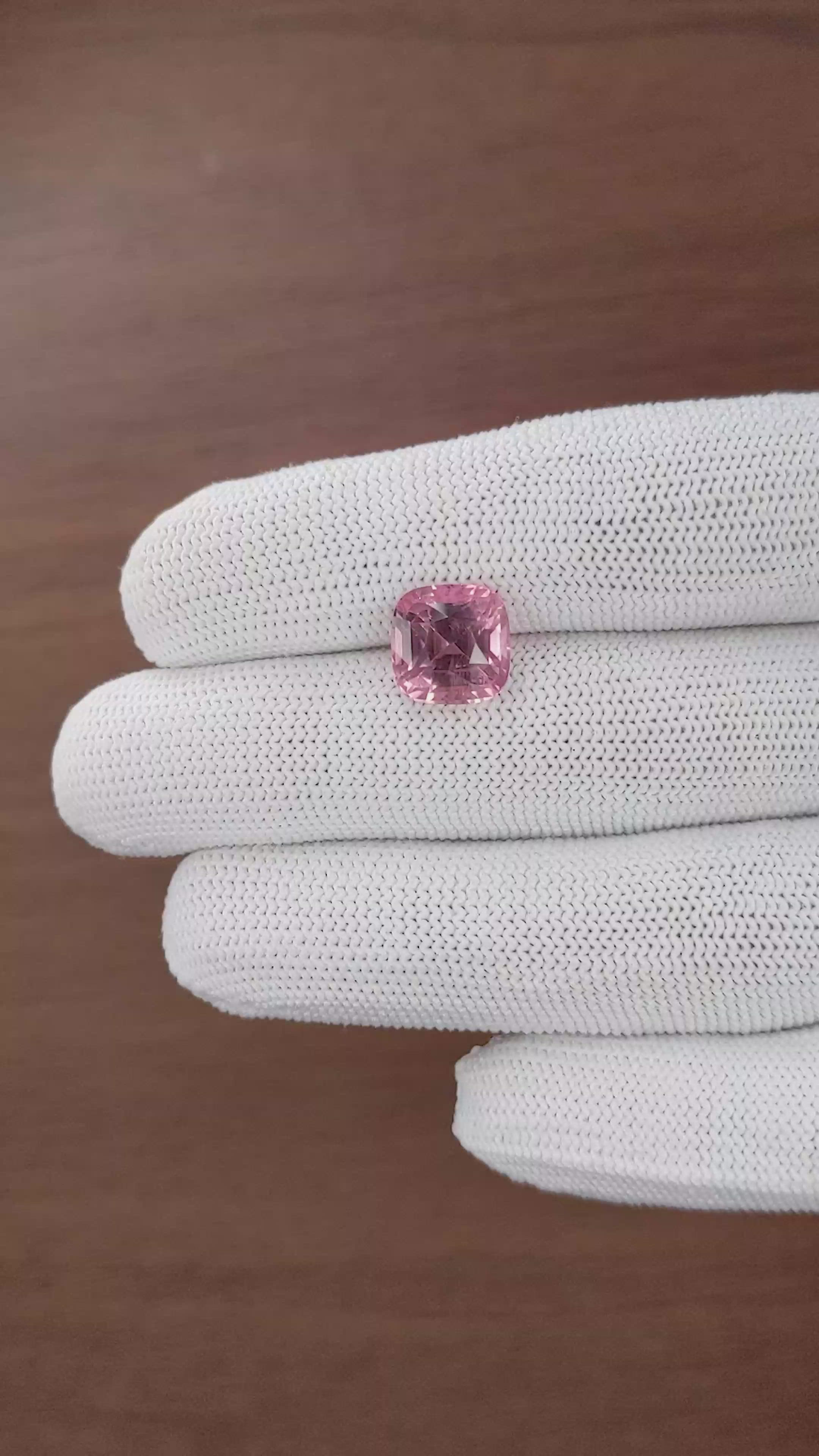 4.87 Ct. Pink Tourmaline from Republic of Congo Size Video