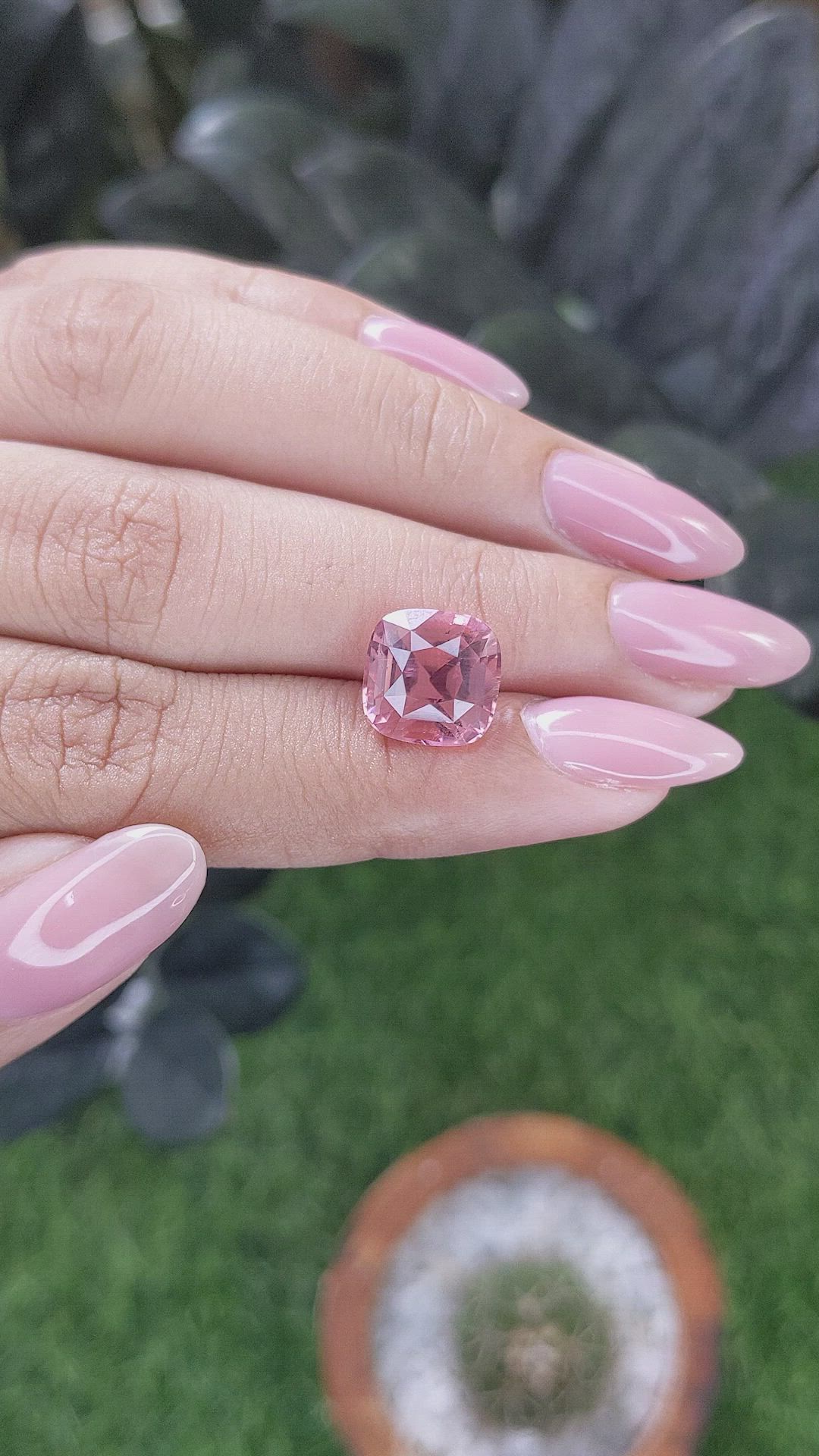 4.87 Ct. Pink Tourmaline from Republic of Congo Size Video