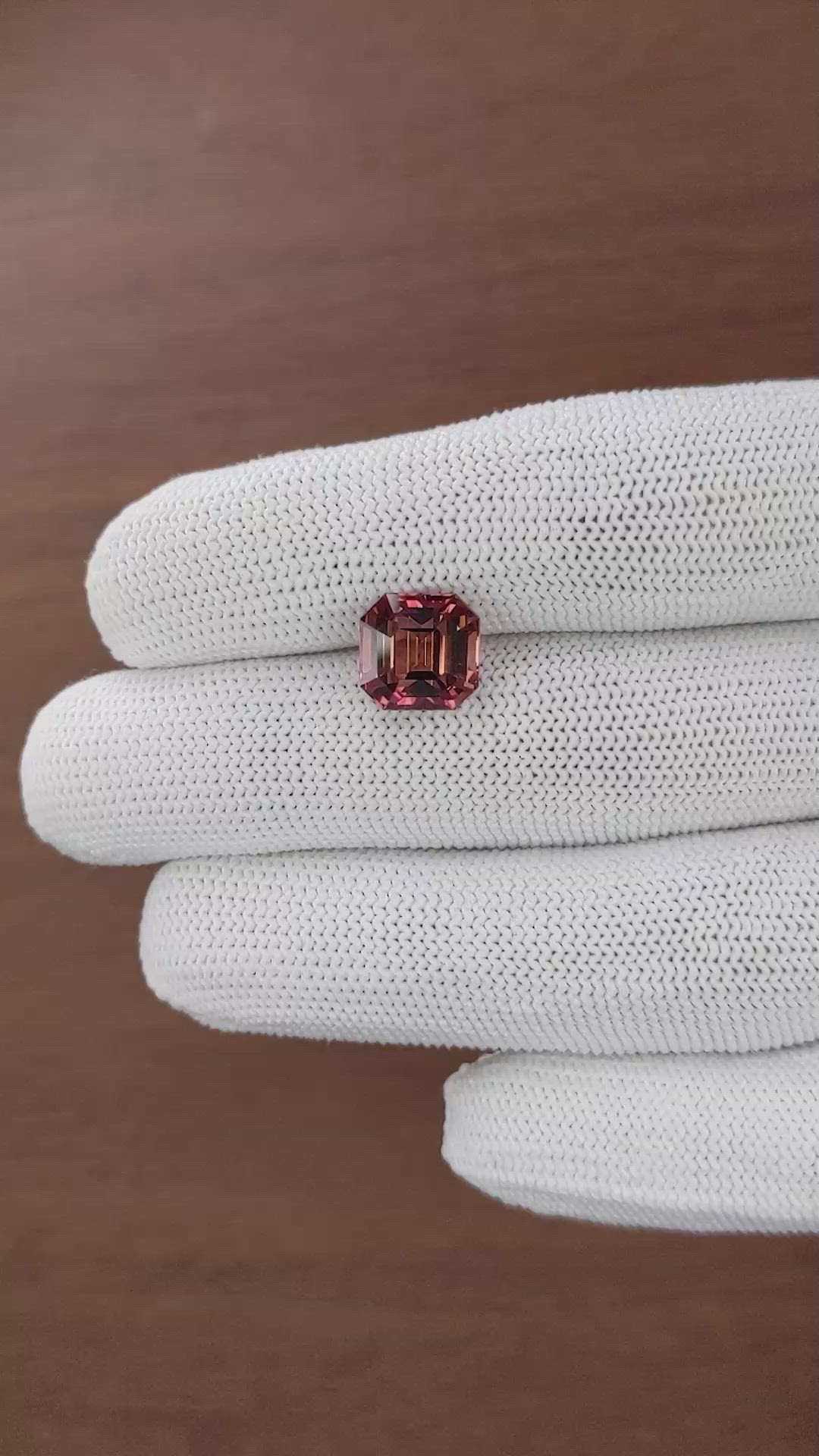 4.59 Ct. Brownish Pink Tourmaline from Republic of Congo Size Video