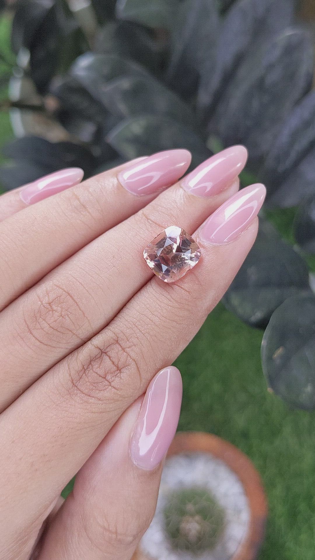 4.88 Ct. Brownish Pink Tourmaline from Republic of Congo Size Video