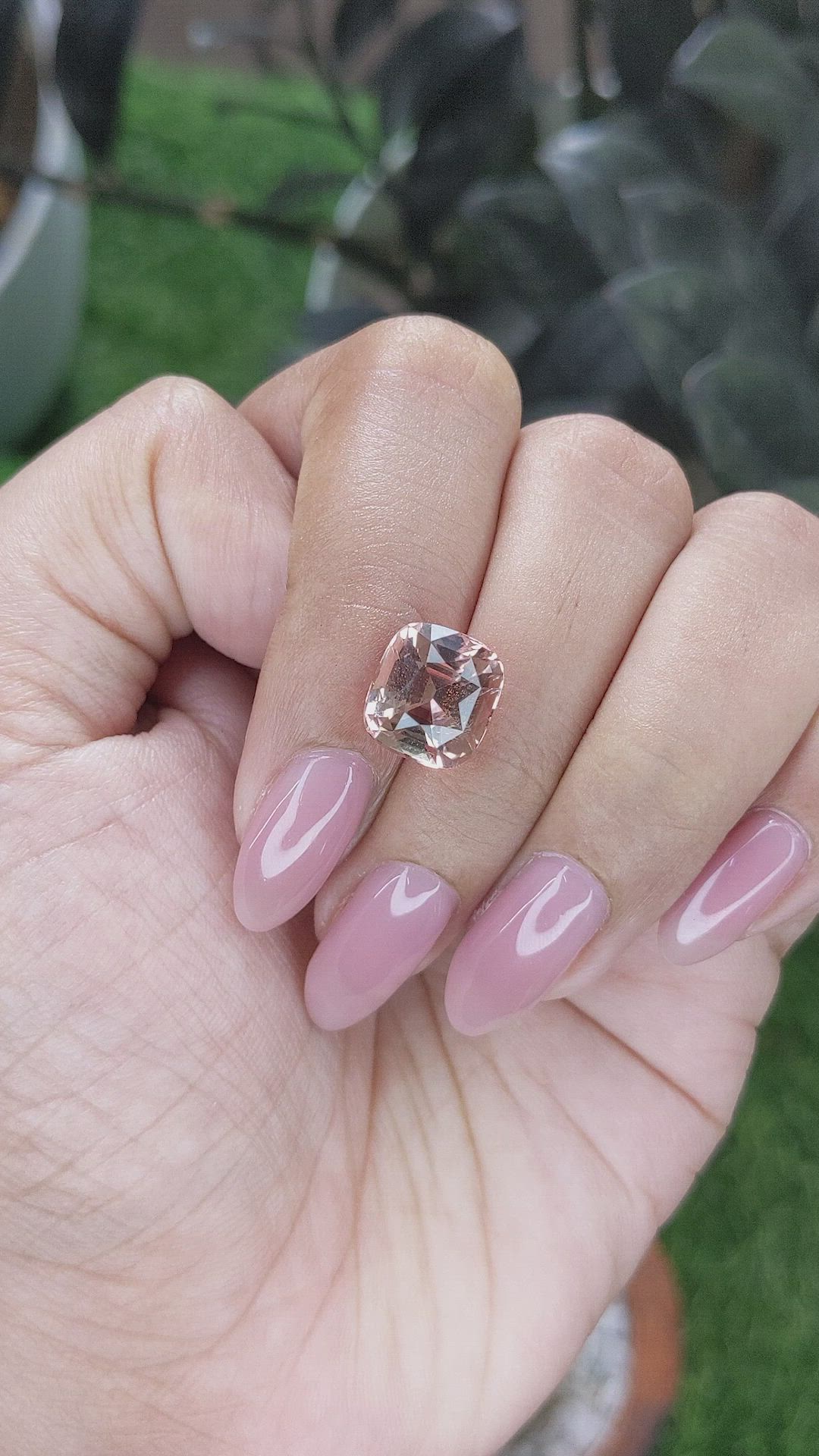 4.88 Ct. Brownish Pink Tourmaline from Republic of Congo Size Video