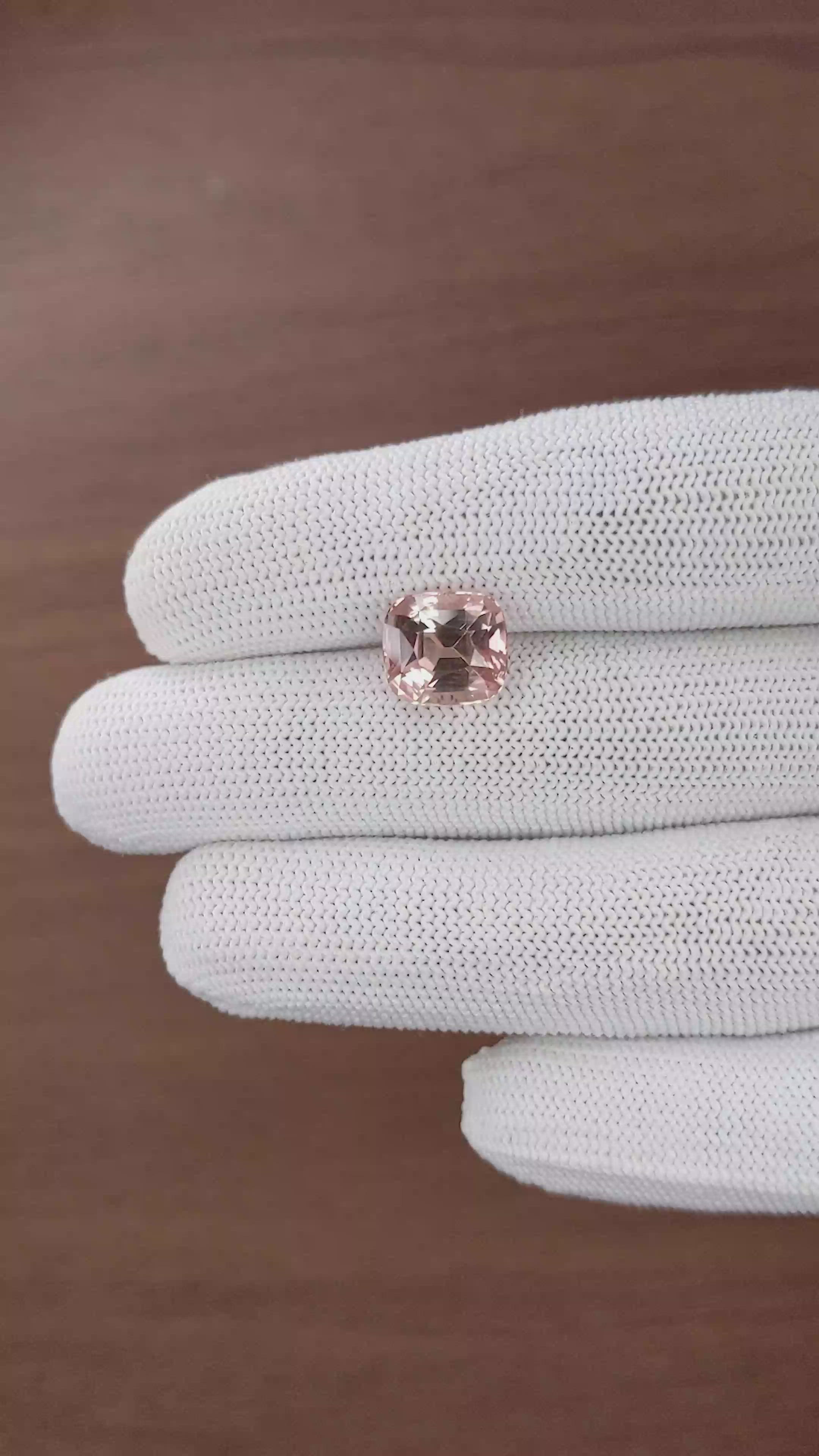 4.88 Ct. Brownish Pink Tourmaline from Republic of Congo Size Video