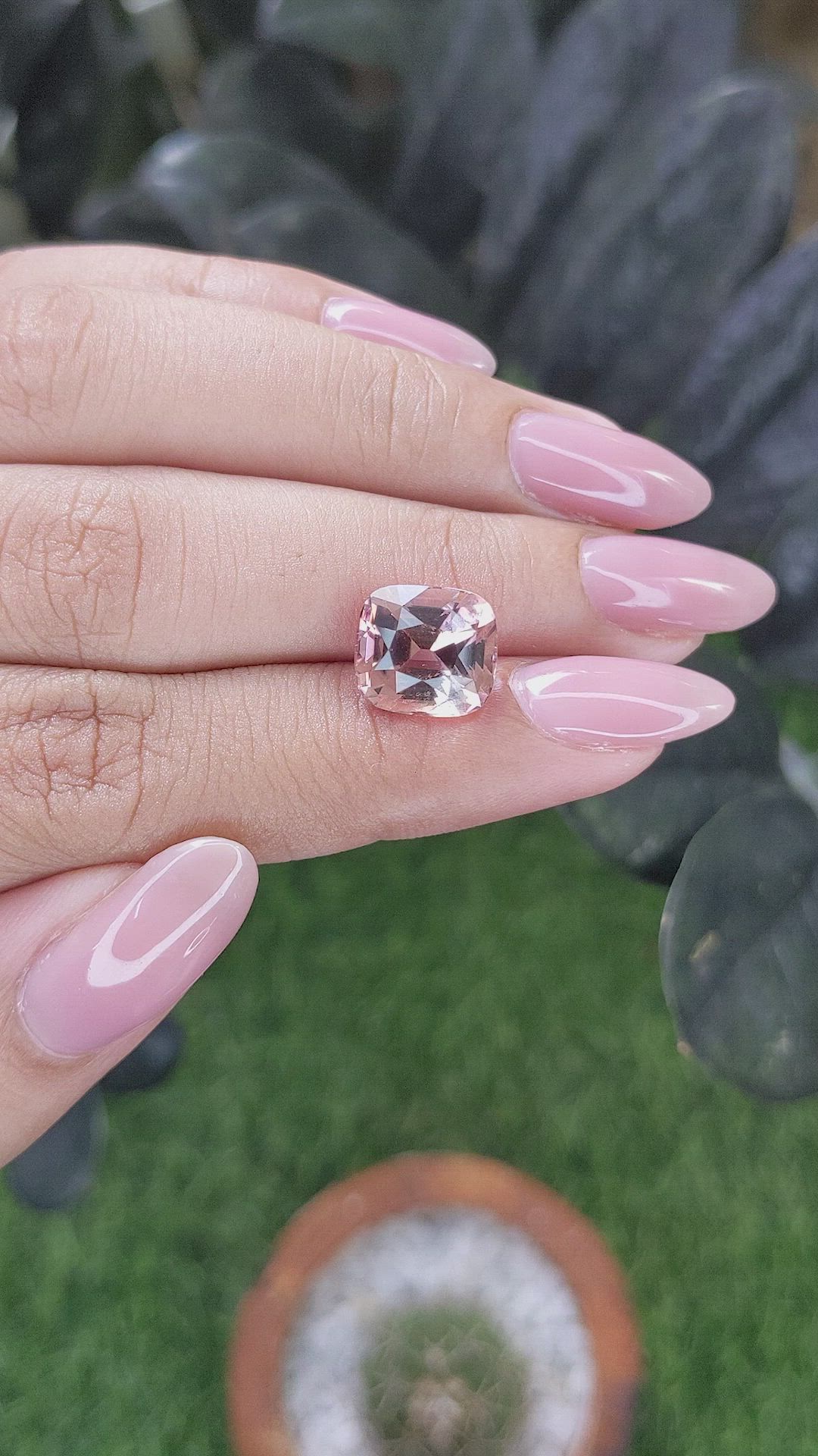 4.88 Ct. Brownish Pink Tourmaline from Republic of Congo Size Video