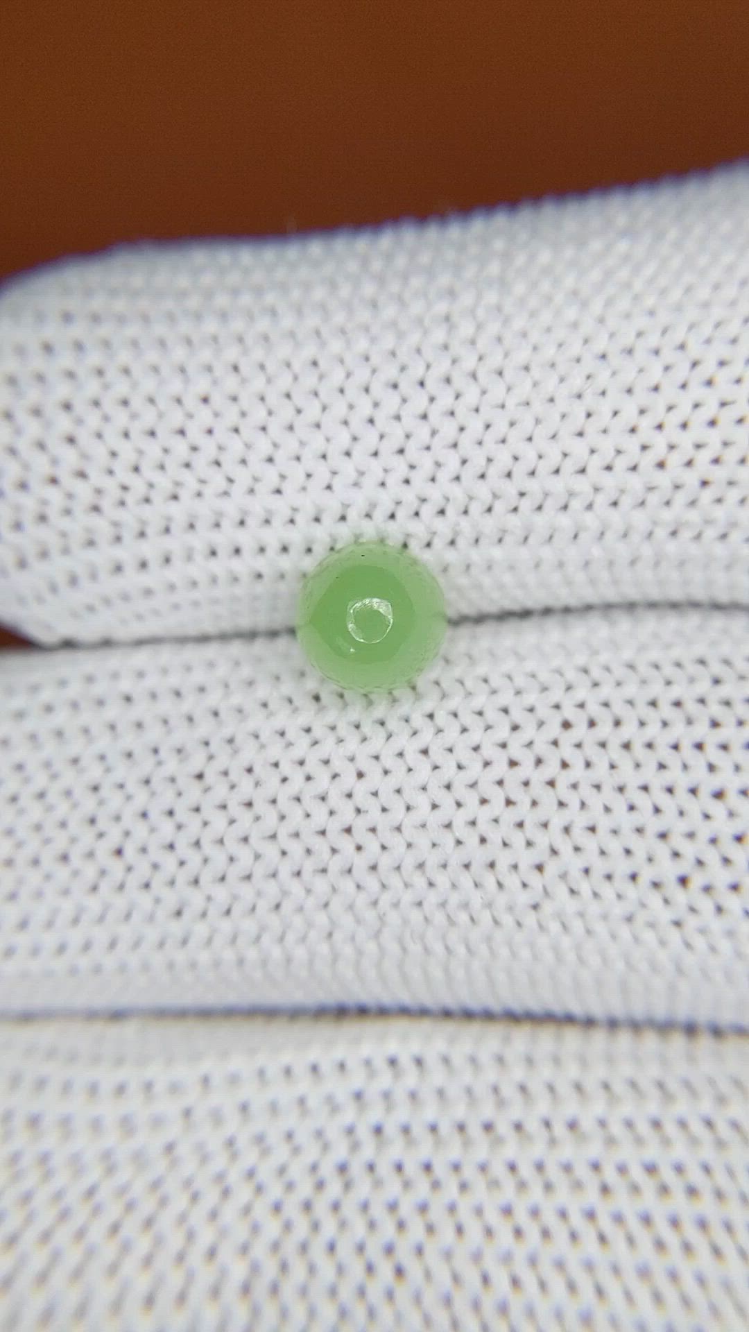1.31 Ct. Green Cabochon Jade from Burma (Myanmar) Size Video