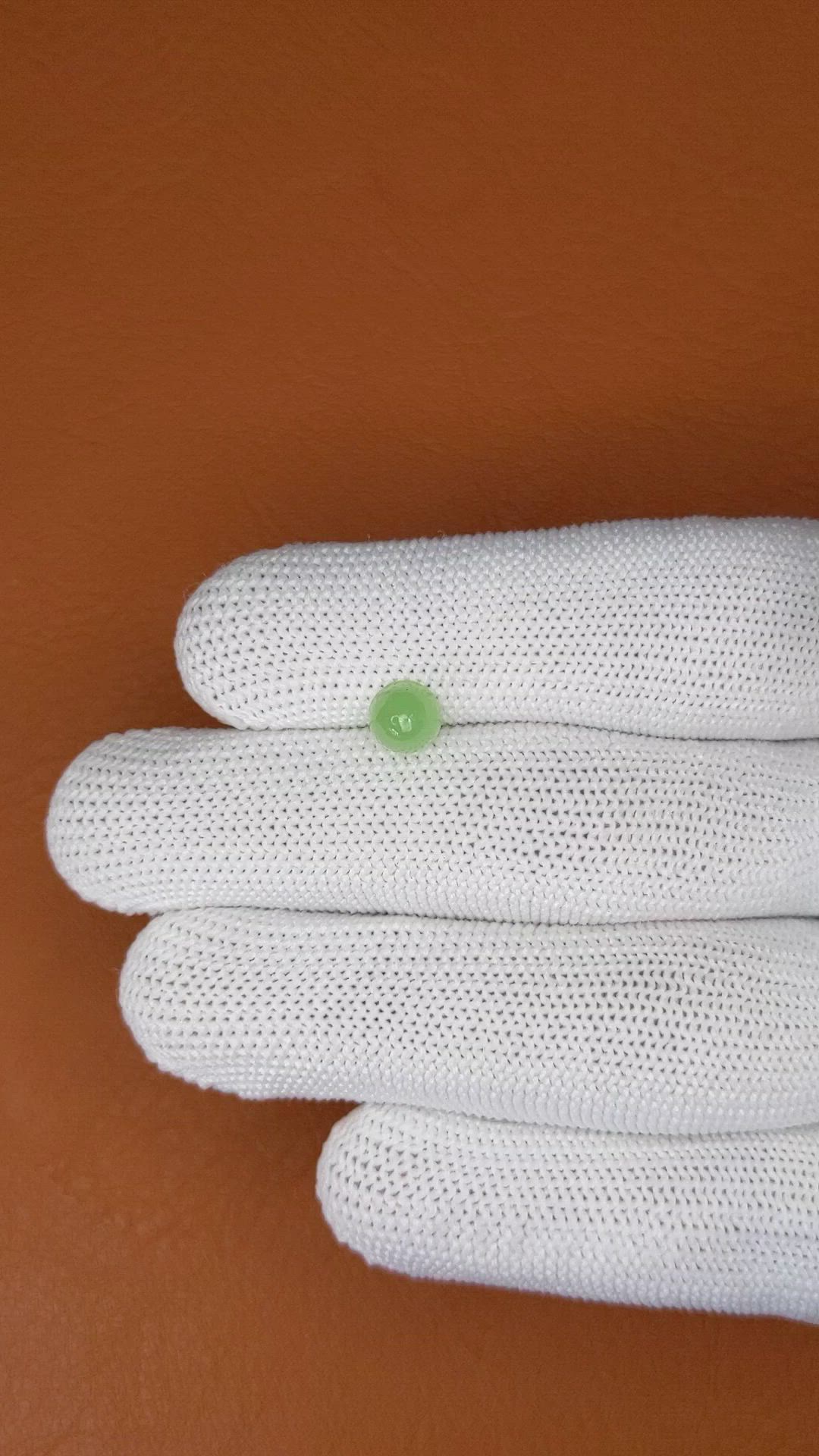 1.31 Ct. Green Cabochon Jade from Burma (Myanmar) Size Video