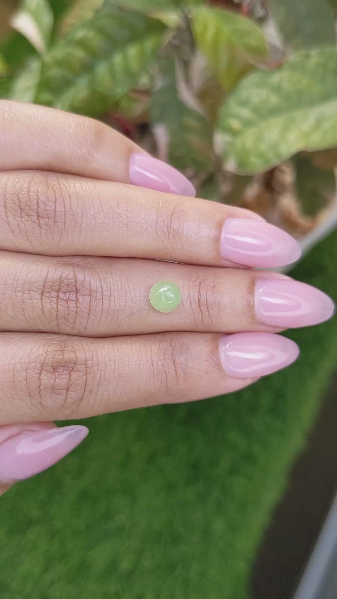 1.31 Ct. Green Cabochon Jade from Burma (Myanmar) Size Video