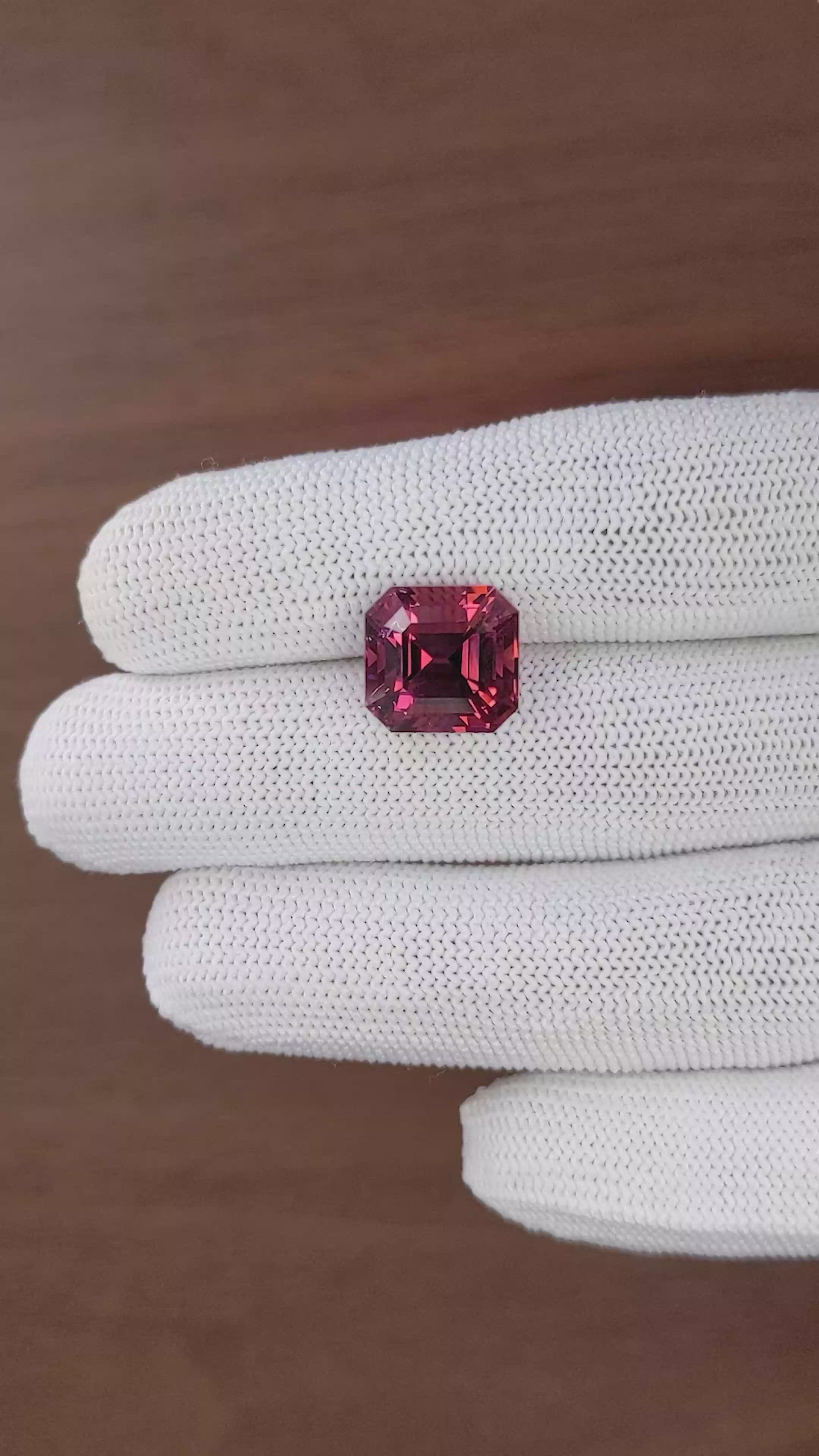 8.22 Ct. Purplish Pink Tourmaline from Republic of Congo Size Video