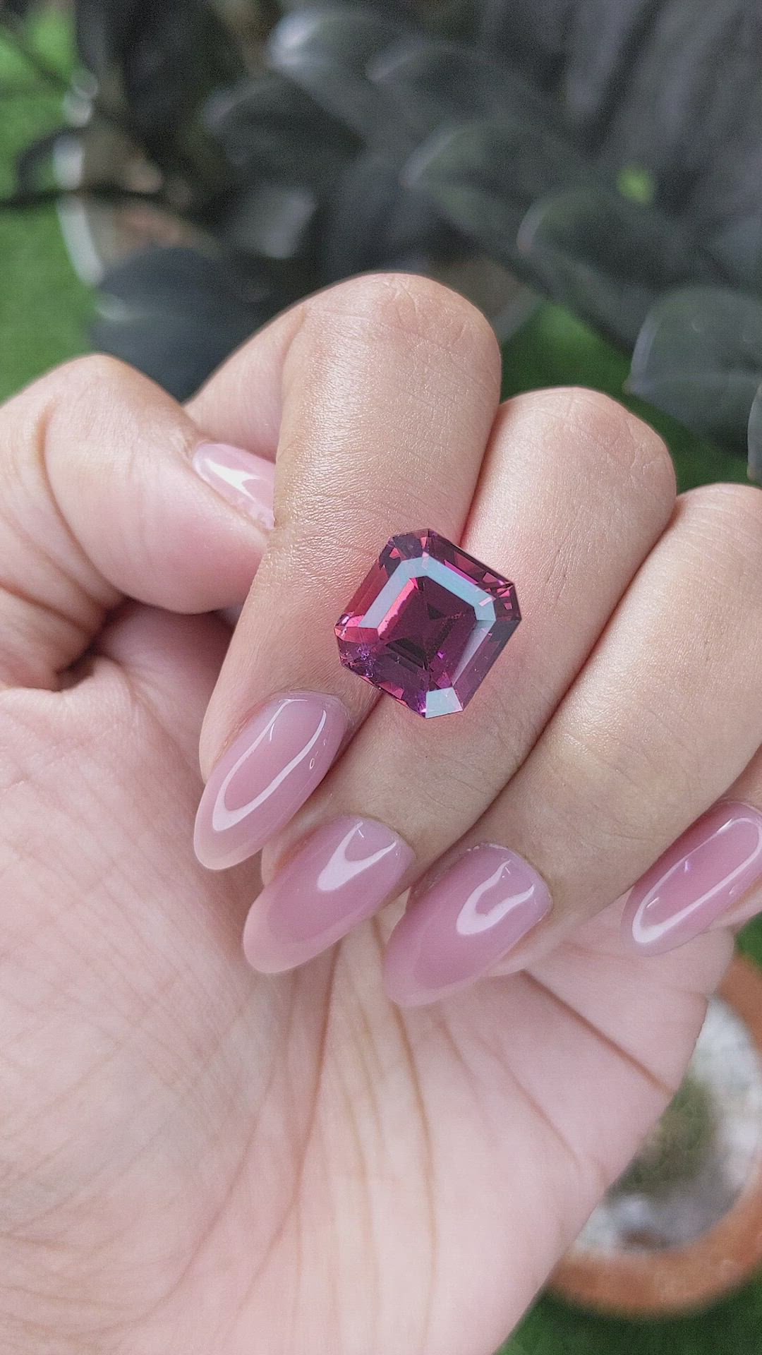 8.22 Ct. Purplish Pink Tourmaline from Republic of Congo Size Video